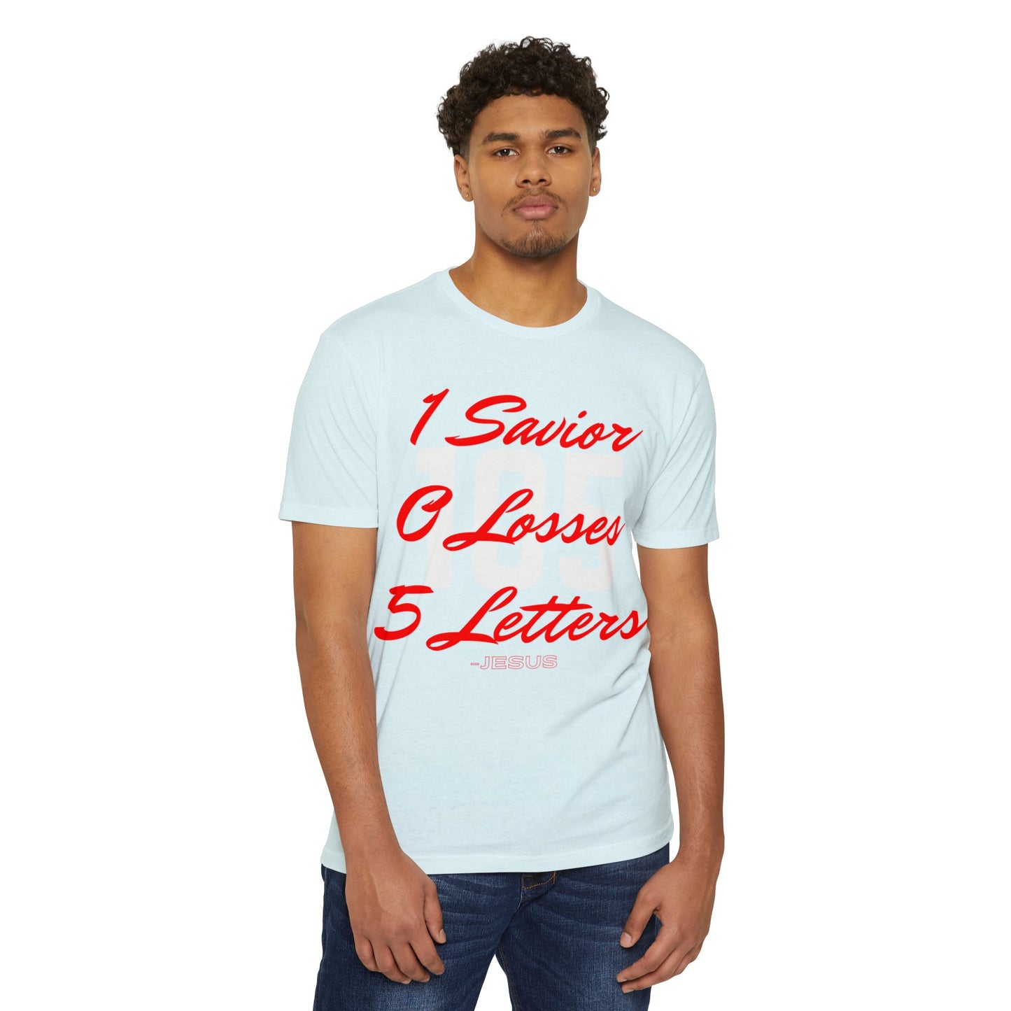 Adult 105 Christian Red and White Letters Blended