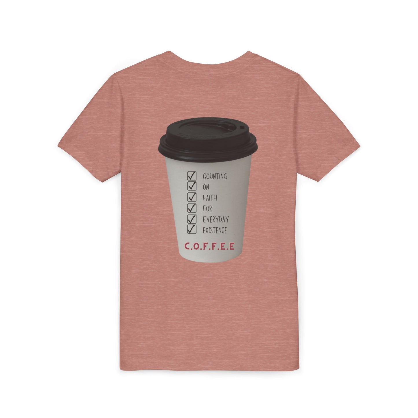 Youth Adult Coffee Christian White Letters & Image