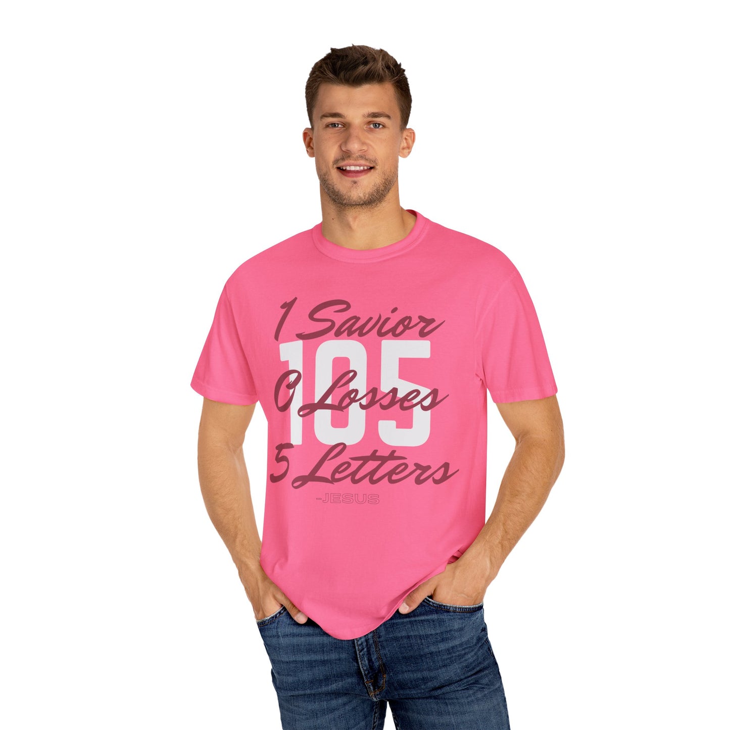 Adult 105 Christian Marron and White Letters