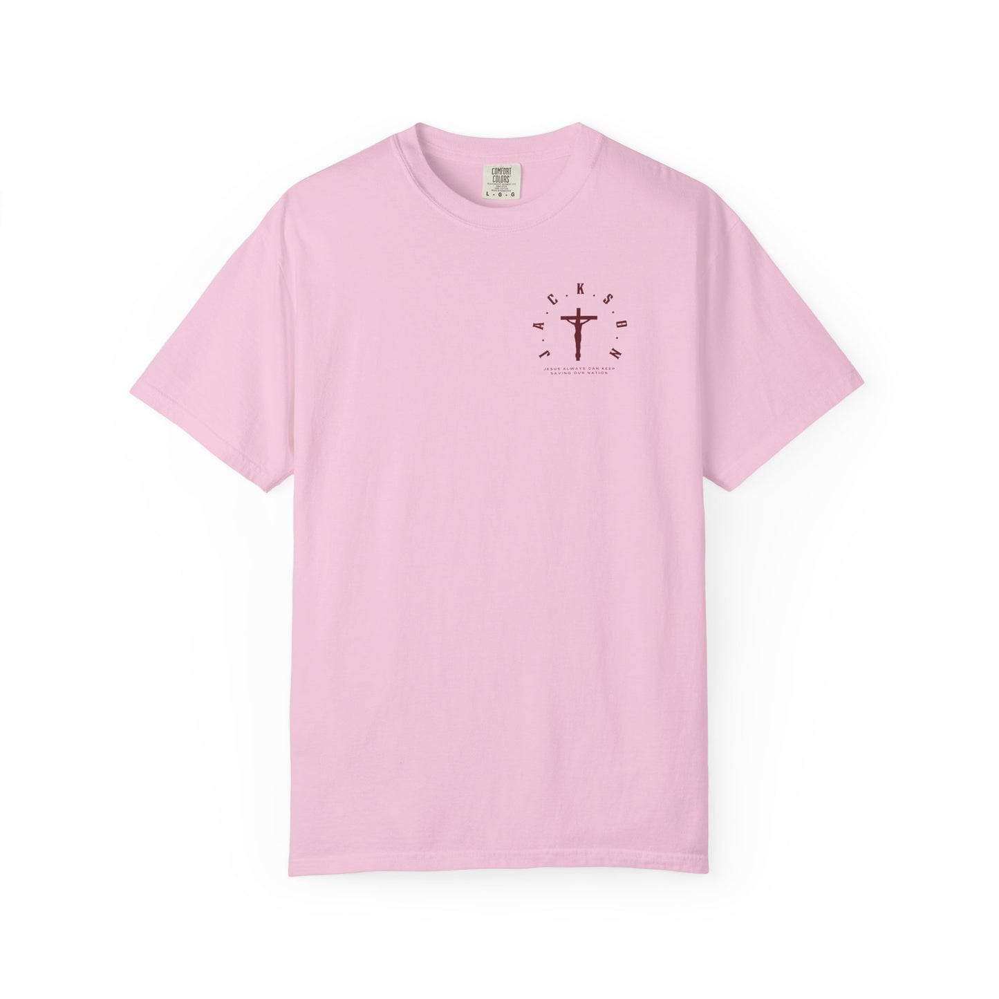 Jackson Believing Christian Marron Letters & Cross