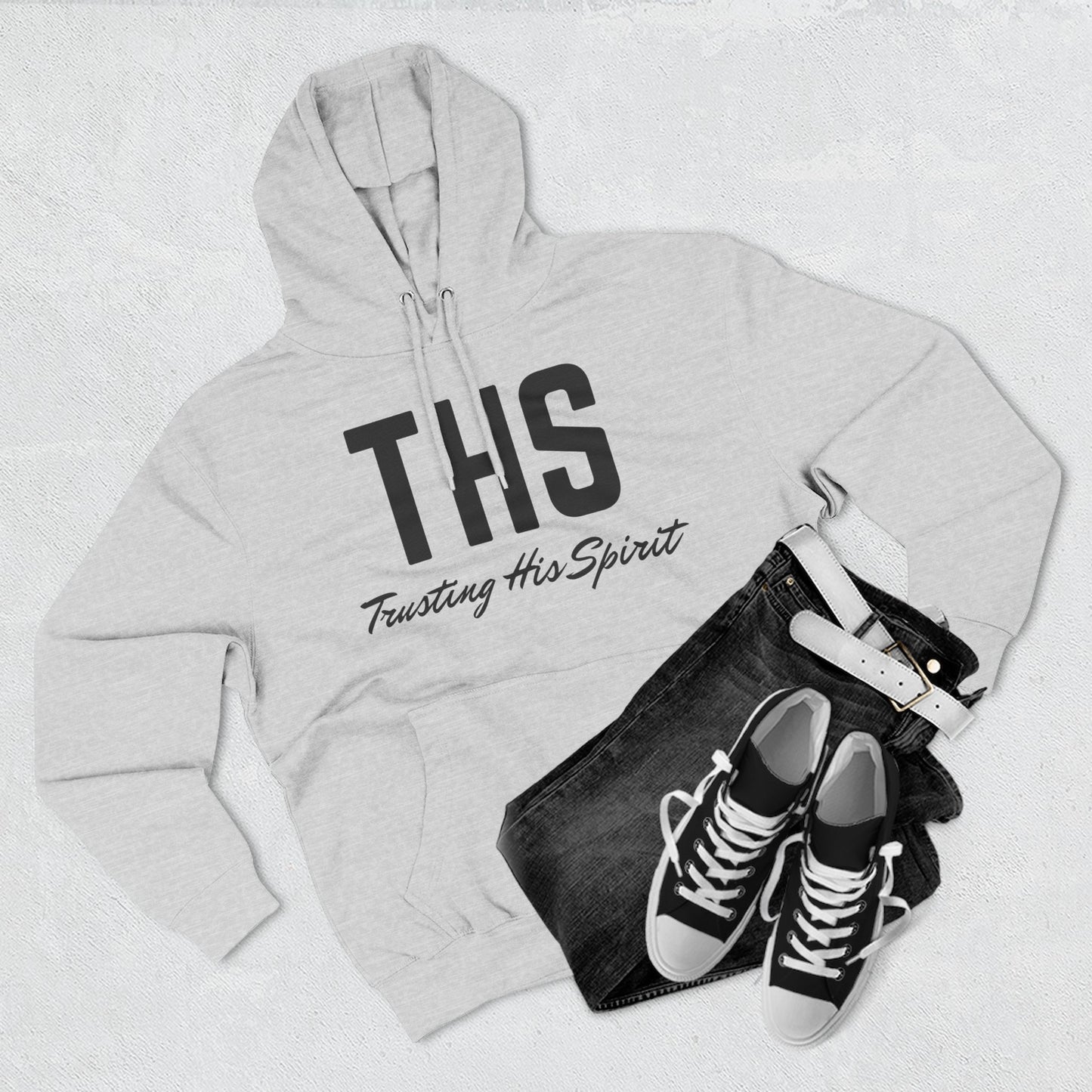 Adult THS Christian Black Letters Hoodie
