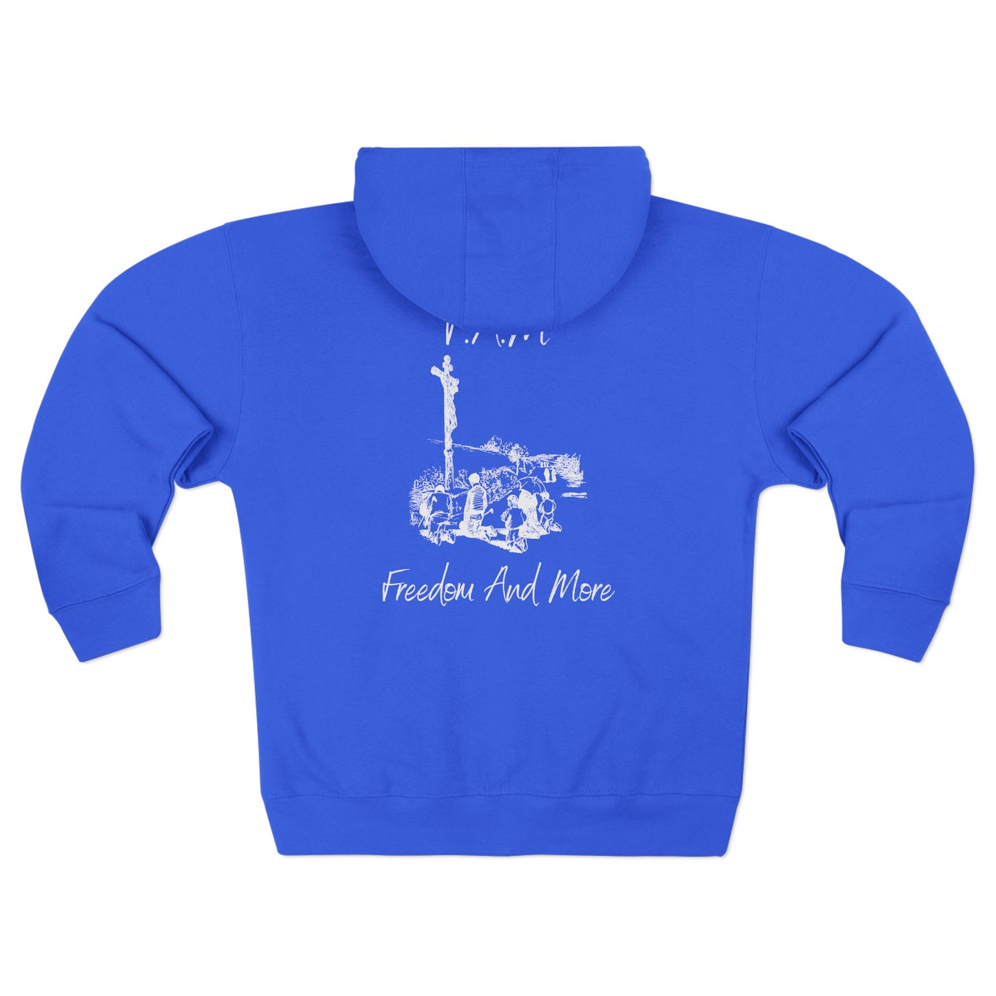 Fam Hoodie White Words Zipper
