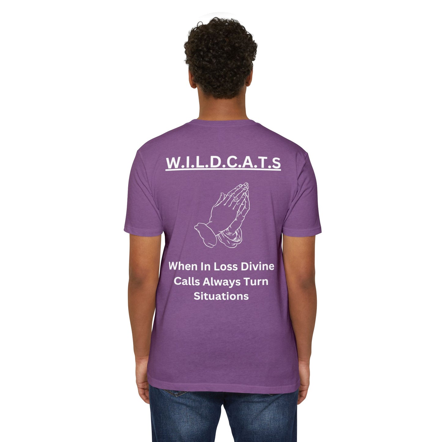 Wildcats Christian White Letters & Picture