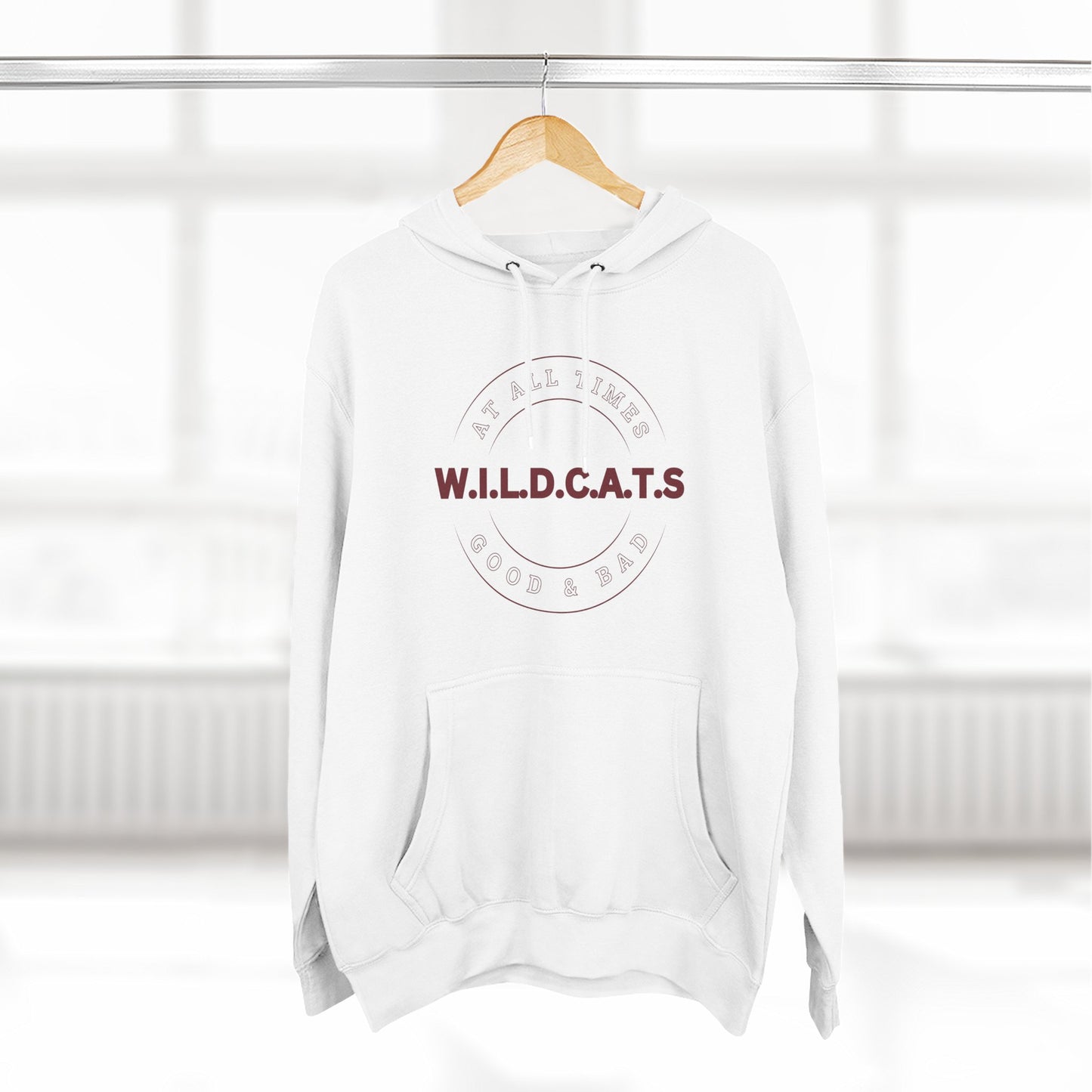 Wildcats Christian Marron Letters & Picture Hoodie