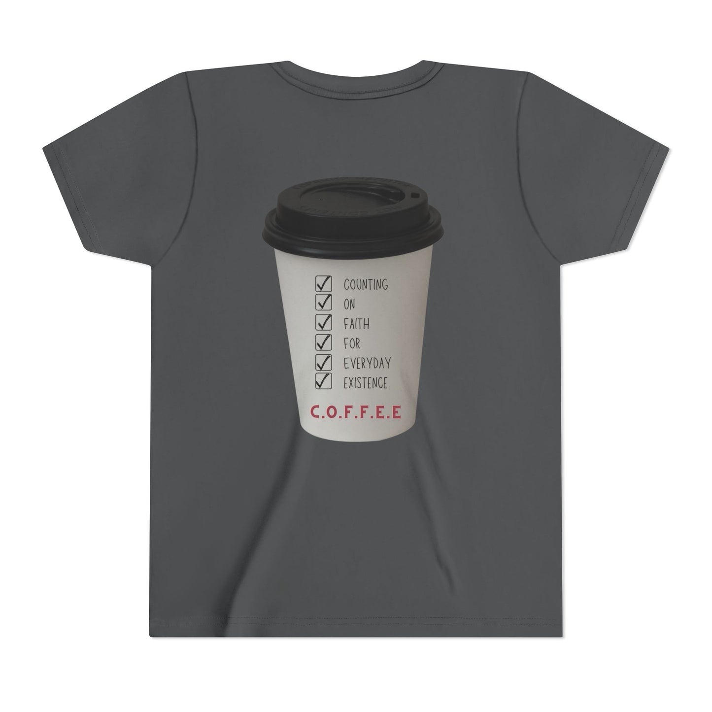 Youth Adult Coffee Christian White Letters & Image