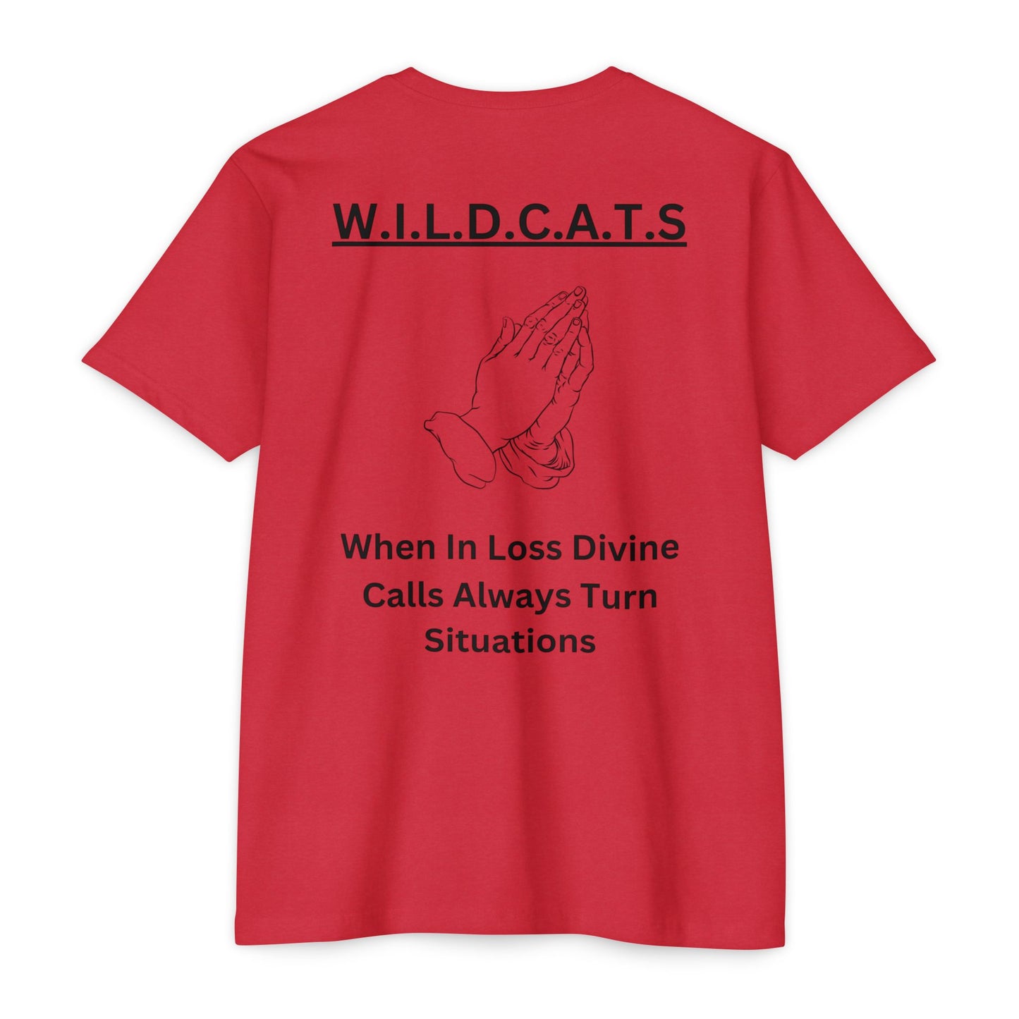 Wildcats Christian Black Letters & Picture