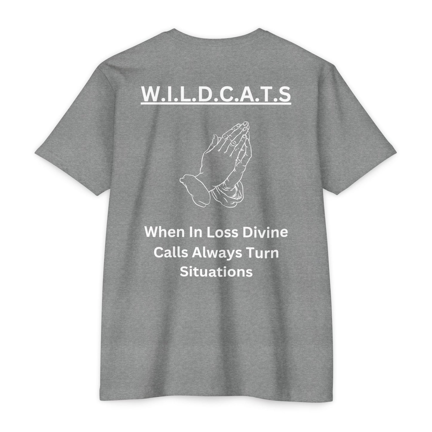 Wildcats Christian White Letters & Picture