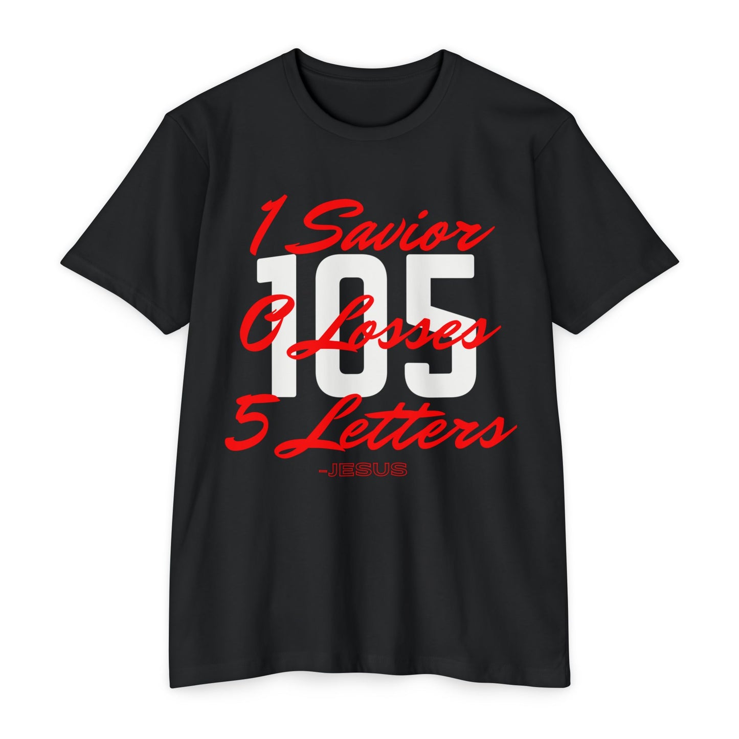 Adult 105 Christian Red and White Letters Blended