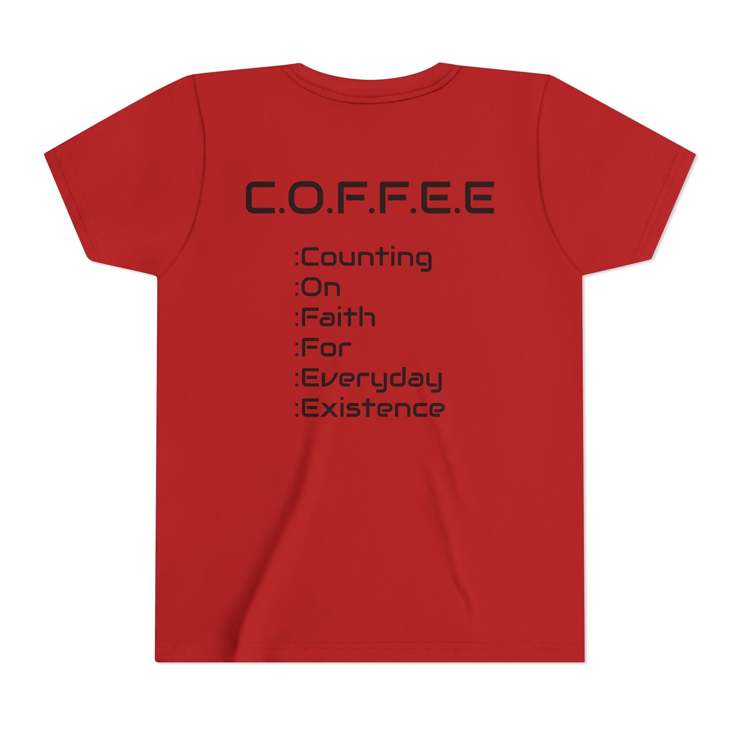 Youth Adult Coffee Christian Black Words Only