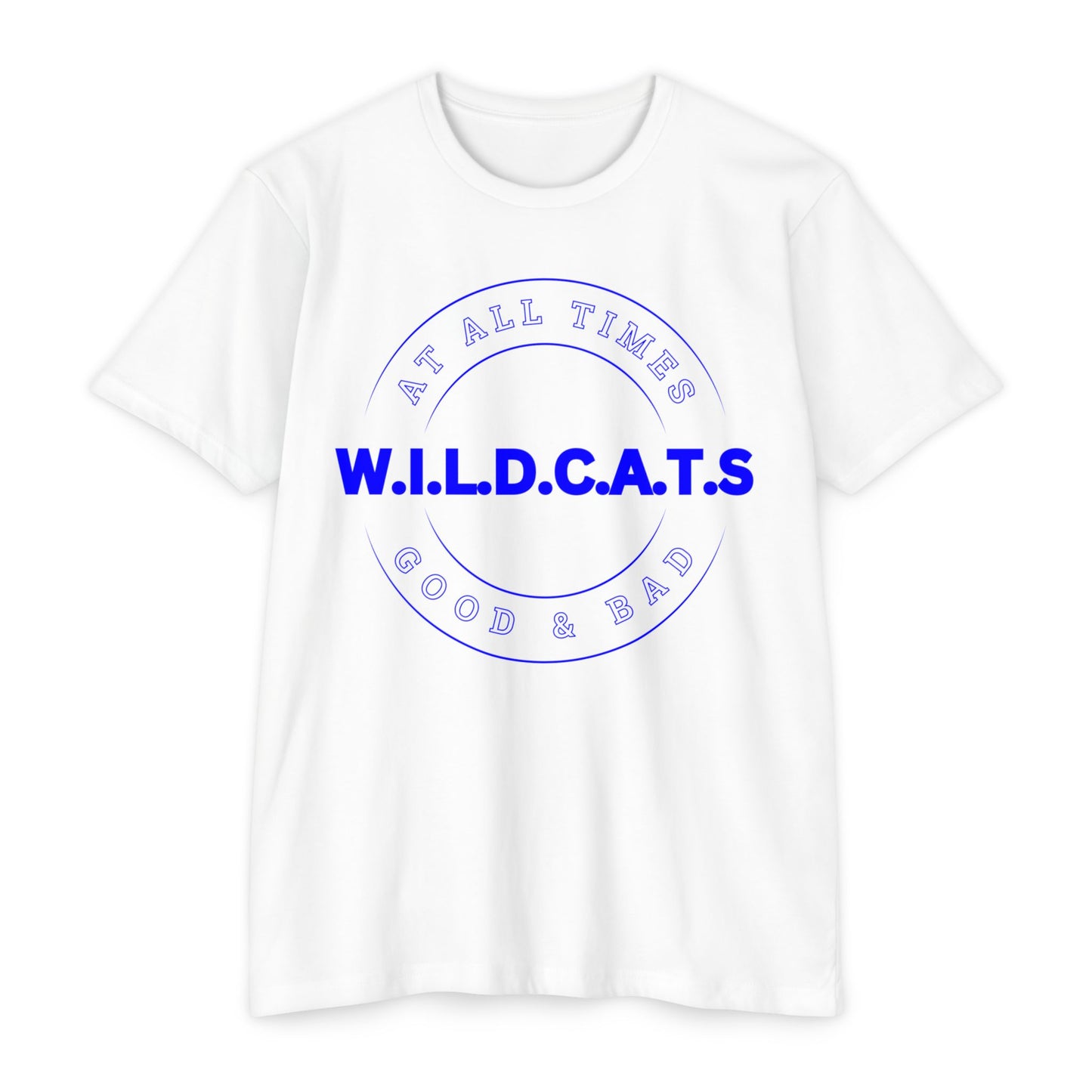 Wildcats Christian Blue Letters & Picture