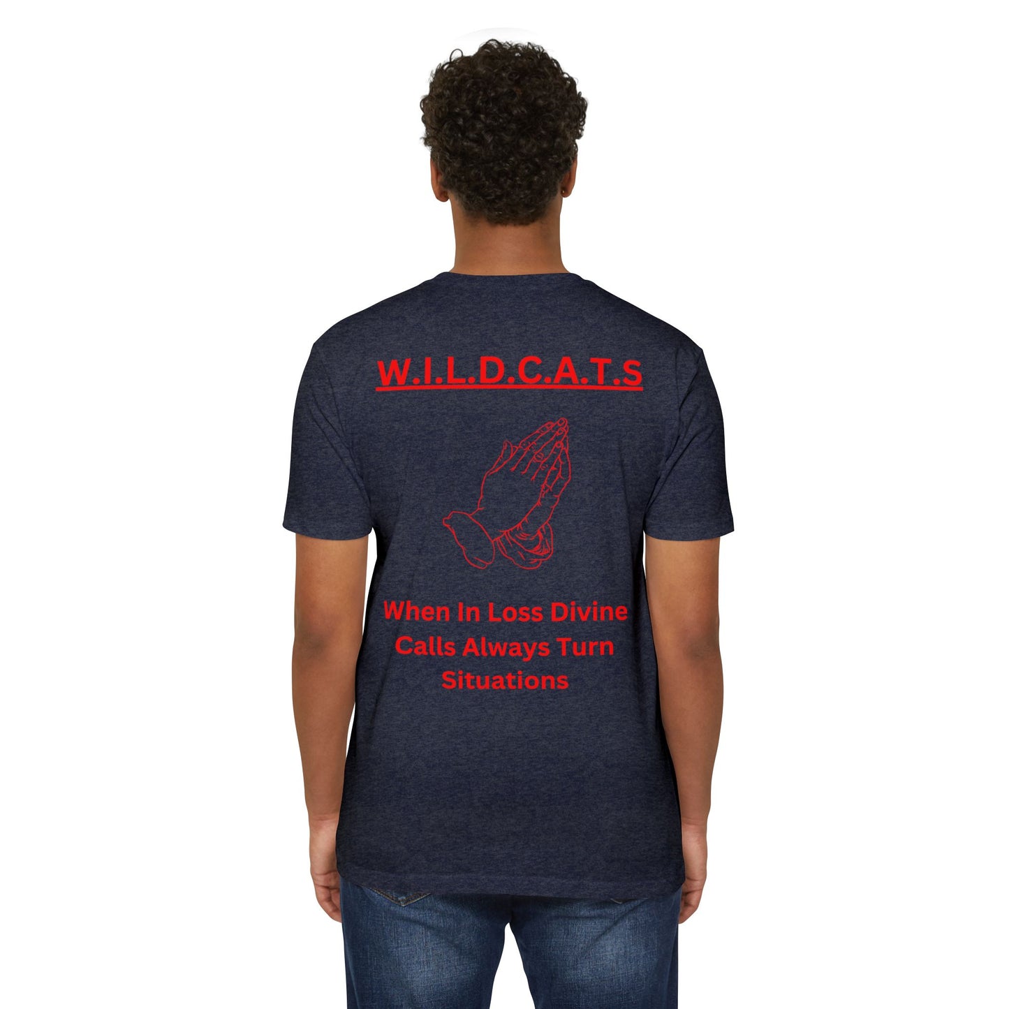 Wildcats Christian Red Letters & Picture
