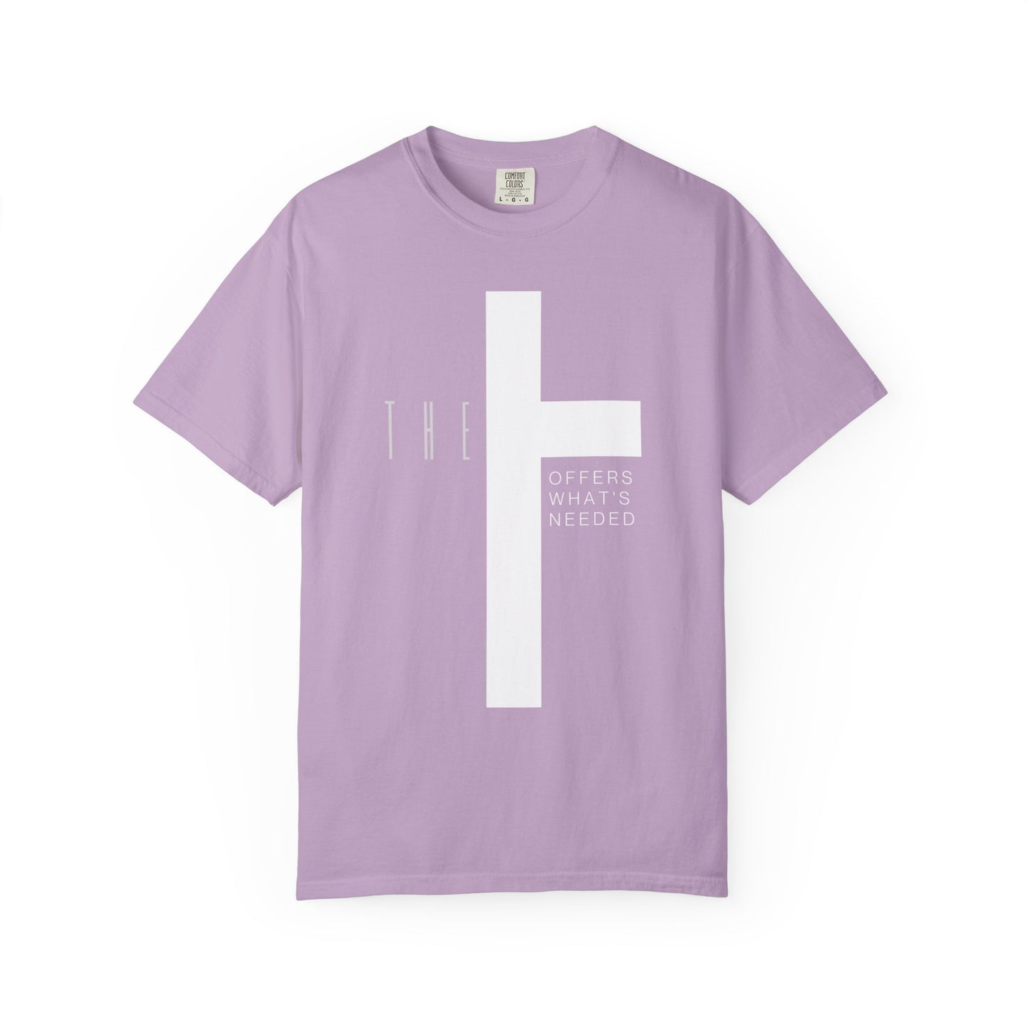 Adult T-Town Christian White Letters & Cross
