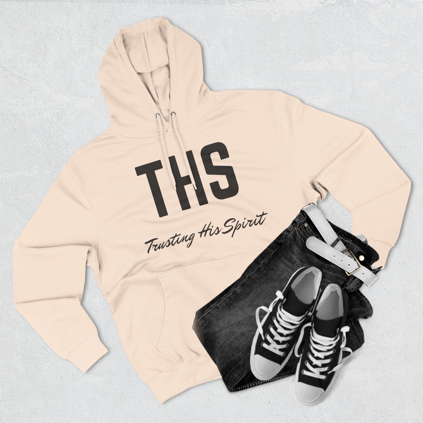 Adult THS Christian Black Letters Hoodie