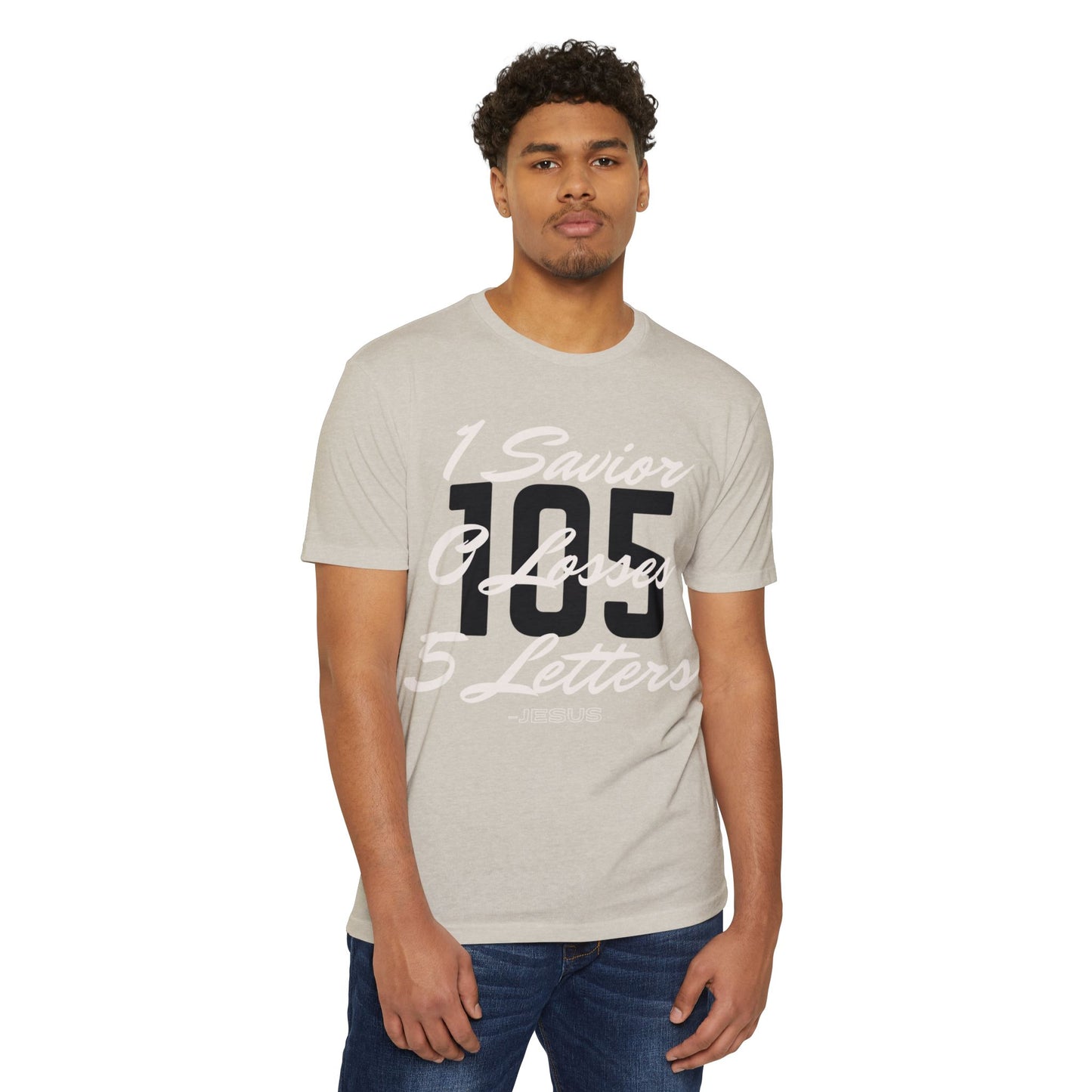 Adult 105 Christian White and Black Letters Blended