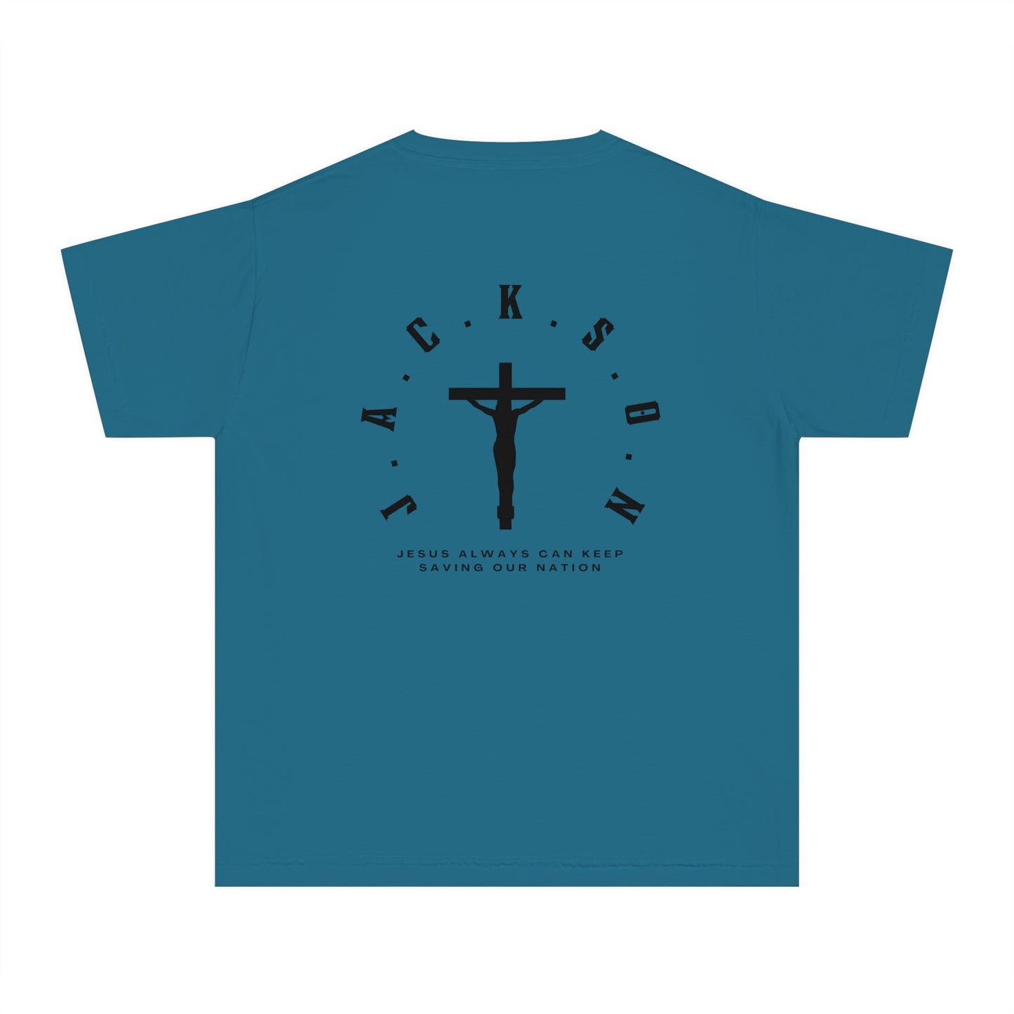 Youth Jackson Believing Christian Black Letters & Cross