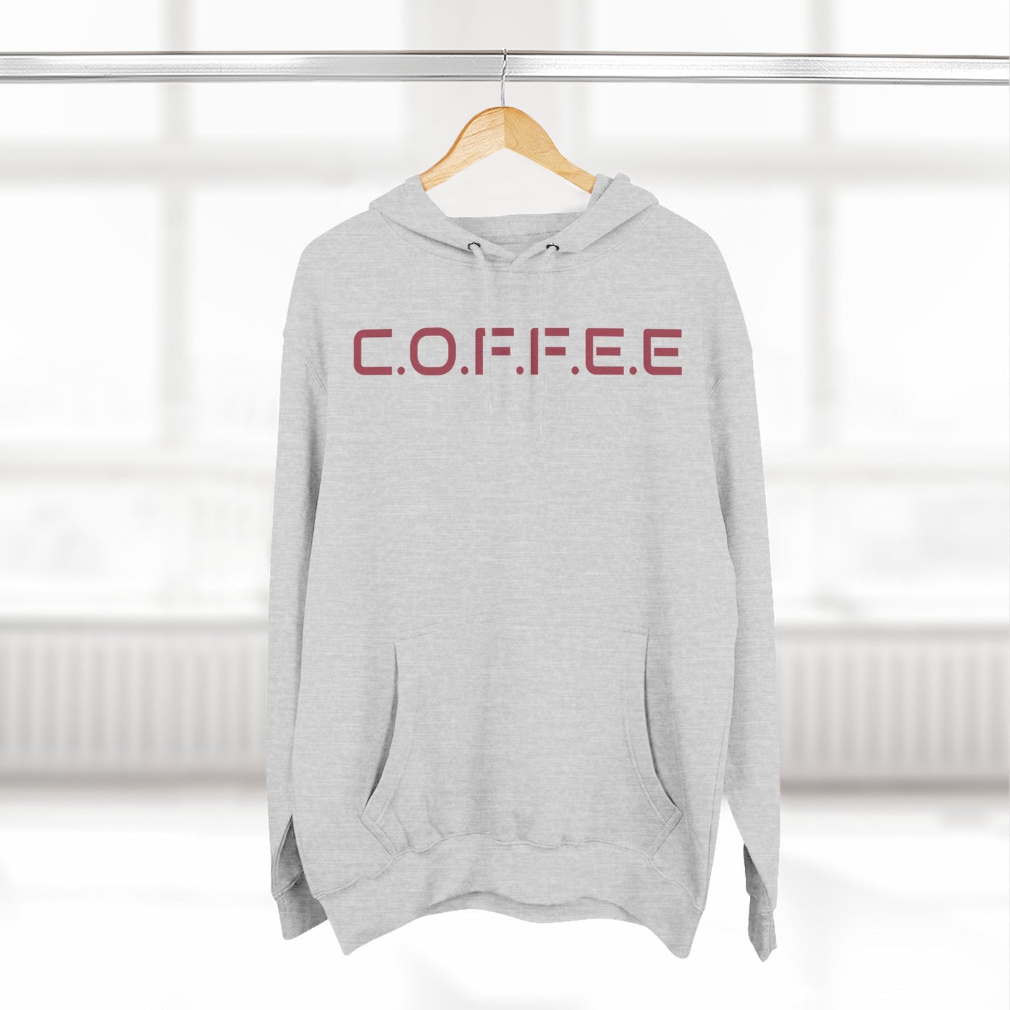 Adult Coffee Christian Marron Words Only Hoodie