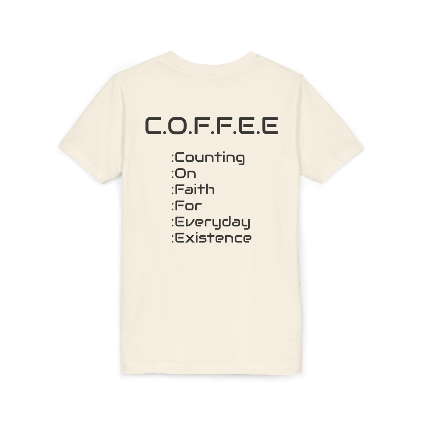 Youth Adult Coffee Christian Black Words Only