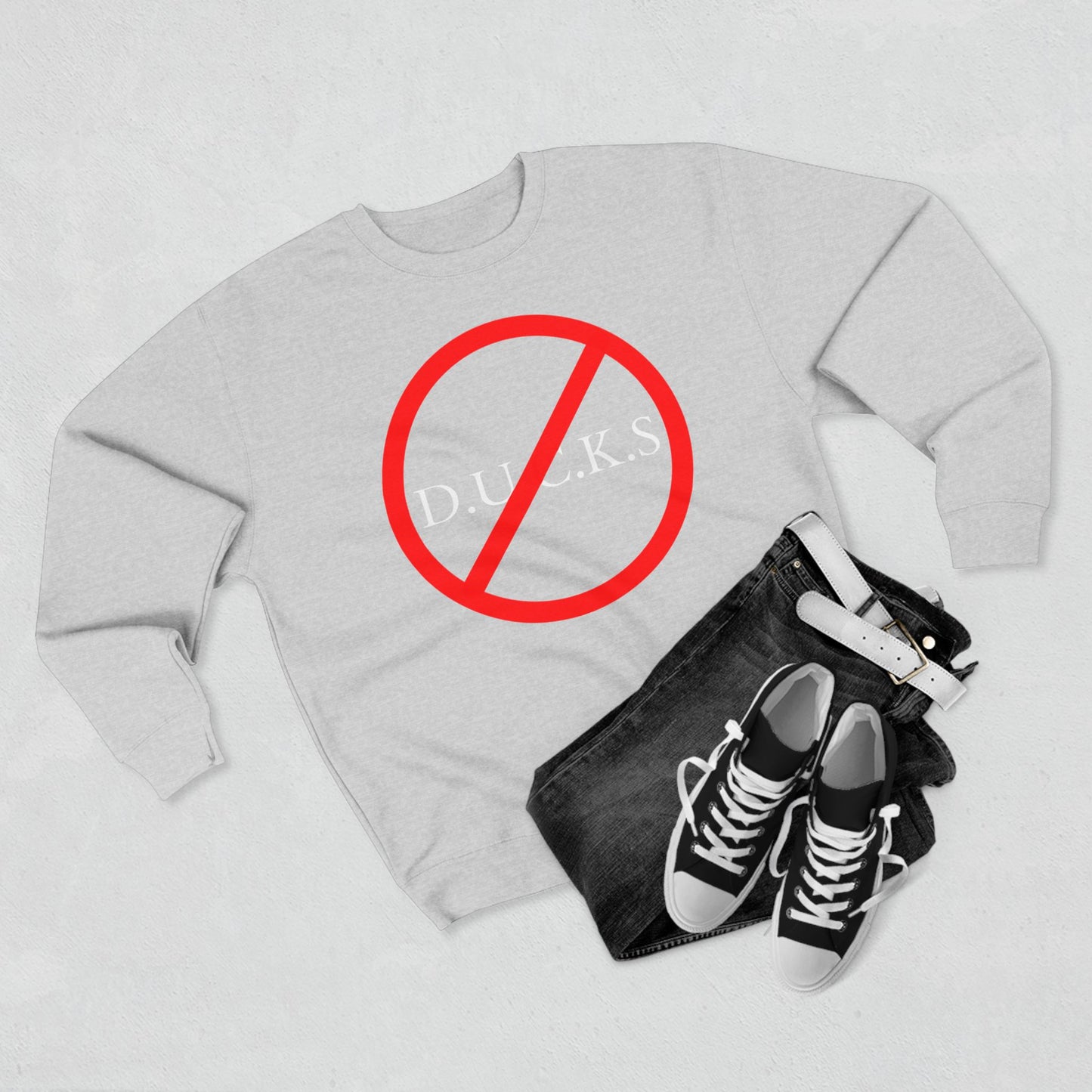 DUCKS Christian White Crewneck