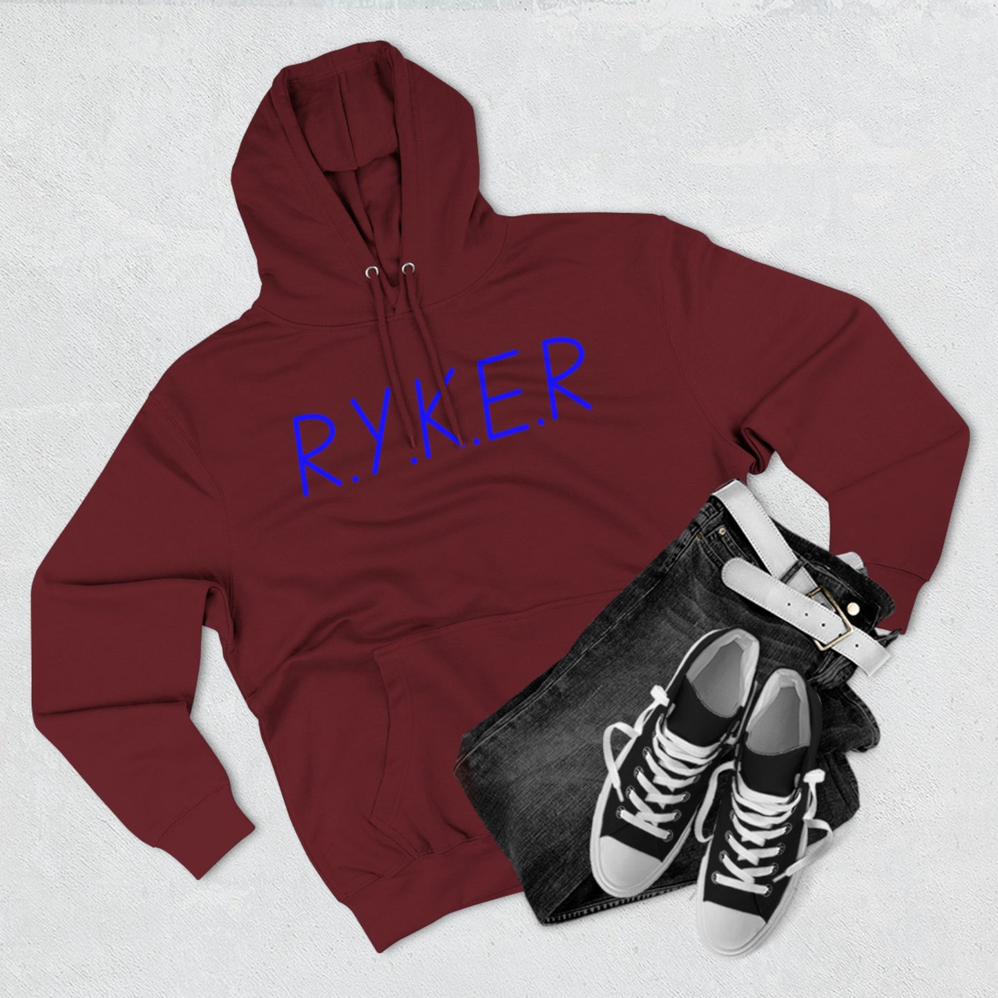 RYKER Christian Blue Letters Hoodie