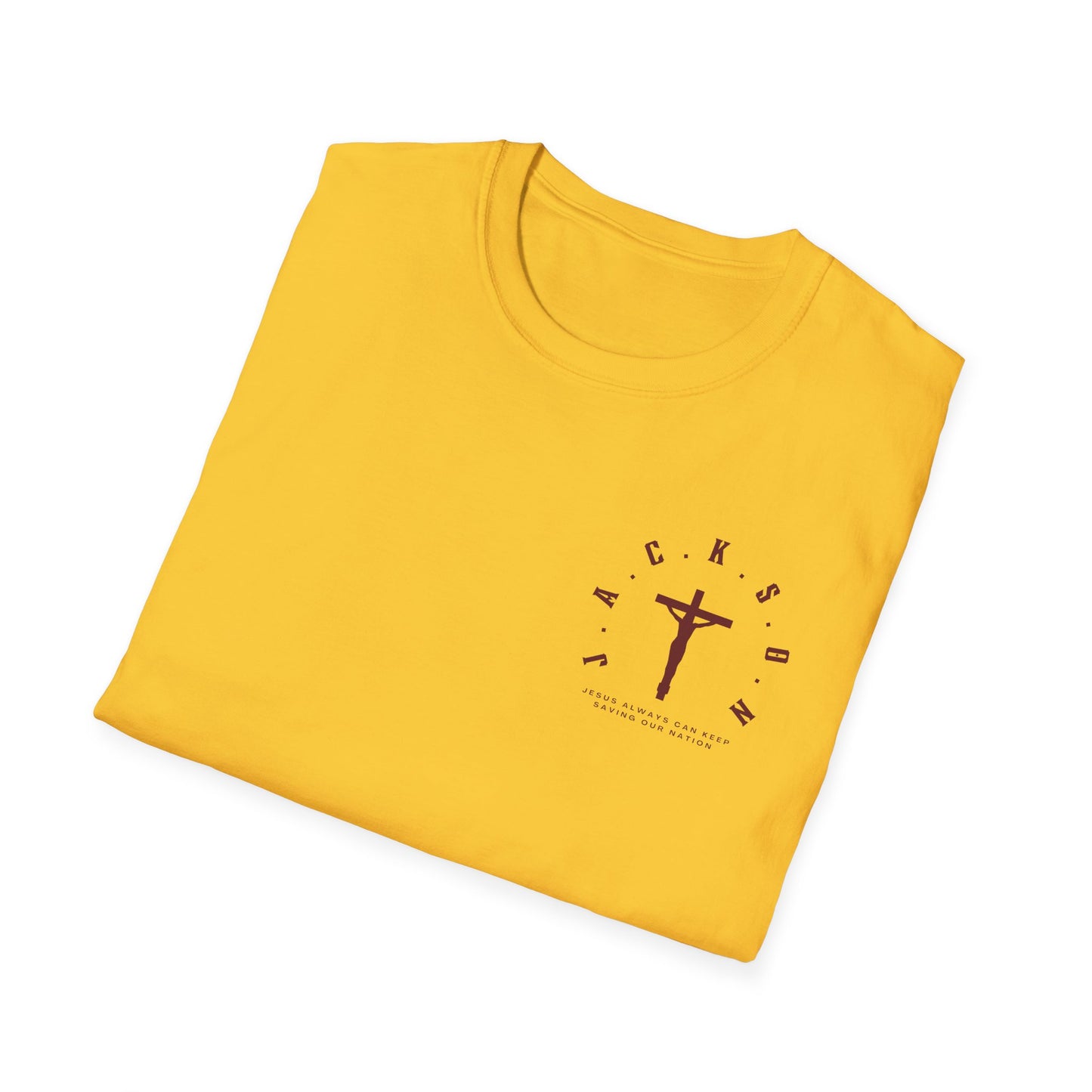 Jackson Believing Christian Marron Letters & Cross