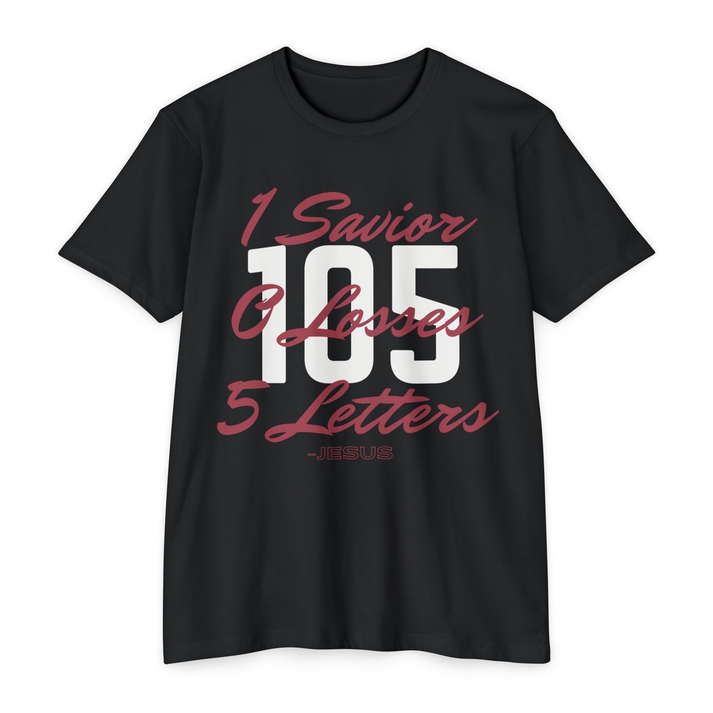 Adult 105 Christian Marron and White Letters Blended