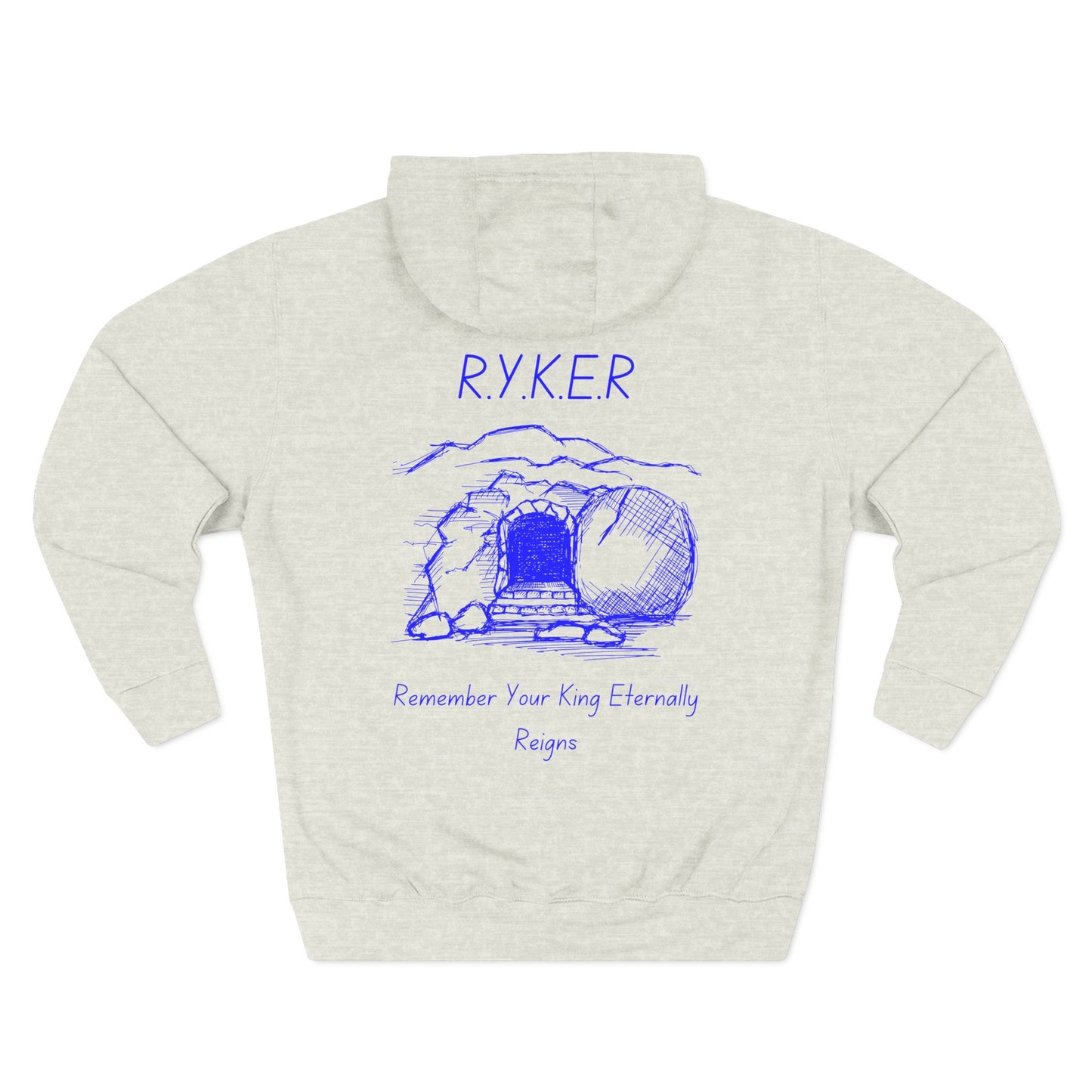 RYKER Christian Blue Letters Hoodie