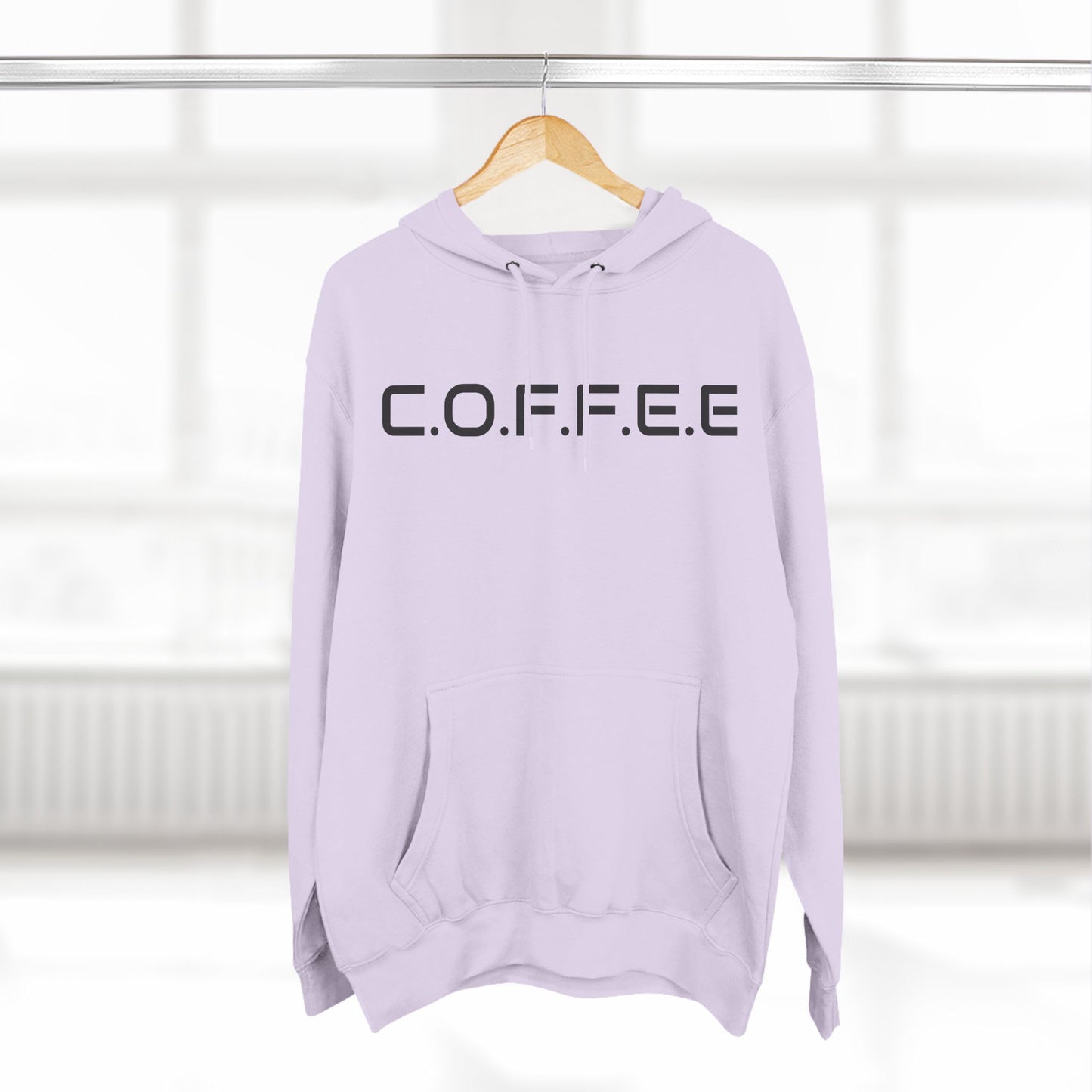 Adult Coffee Christian Black Words Only Hoodie