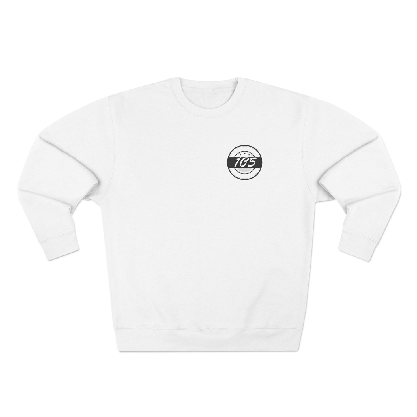 Adult 105 Christian Black and White Letters Crewneck