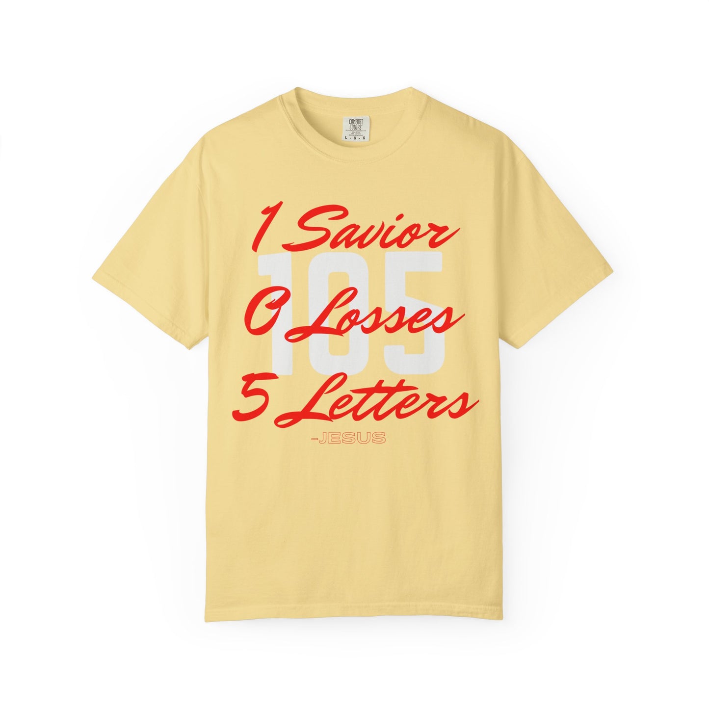 Adult 105 Christian Red and White Letters