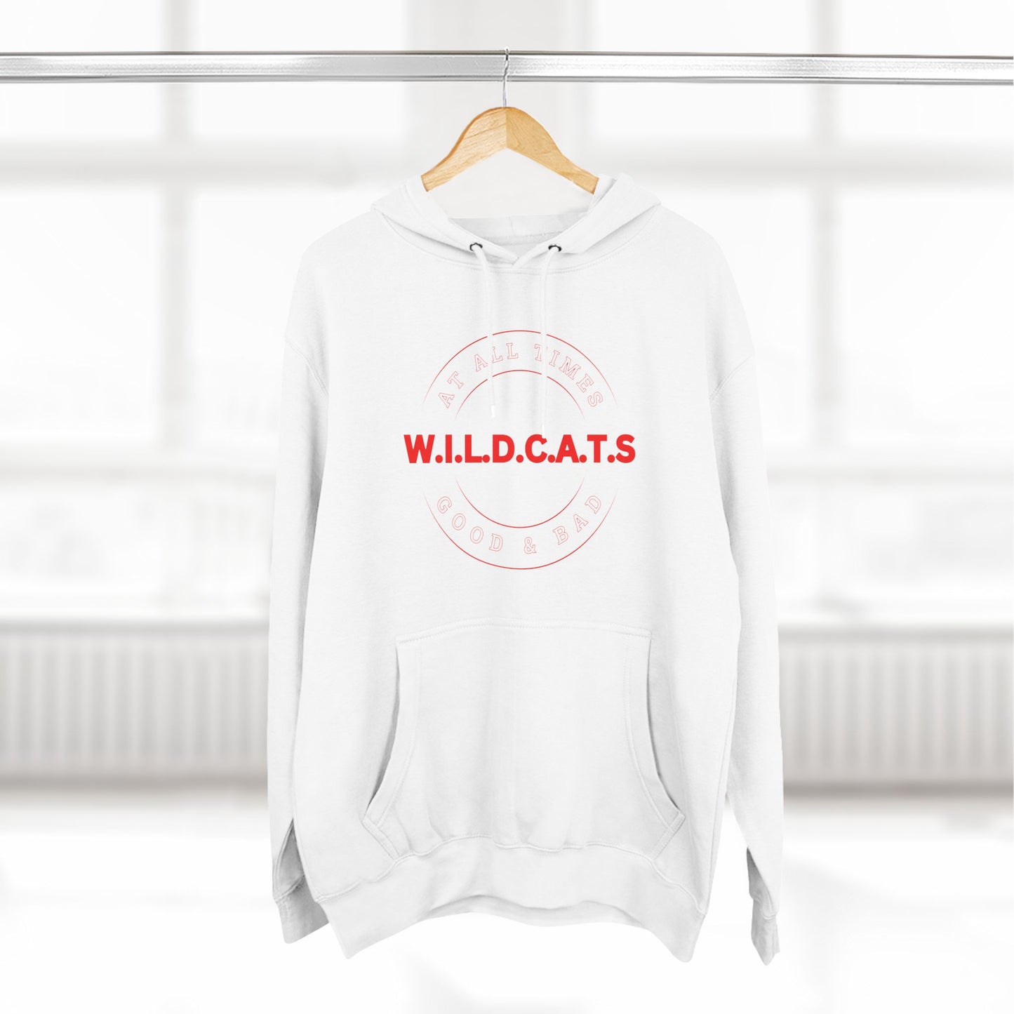 Wildcats Christian Red Letters & Picture Hoodie