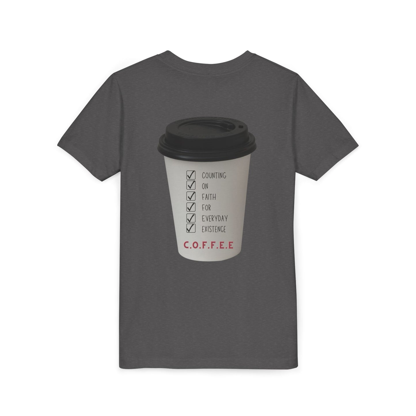 Youth Adult Coffee Christian White Letters & Image