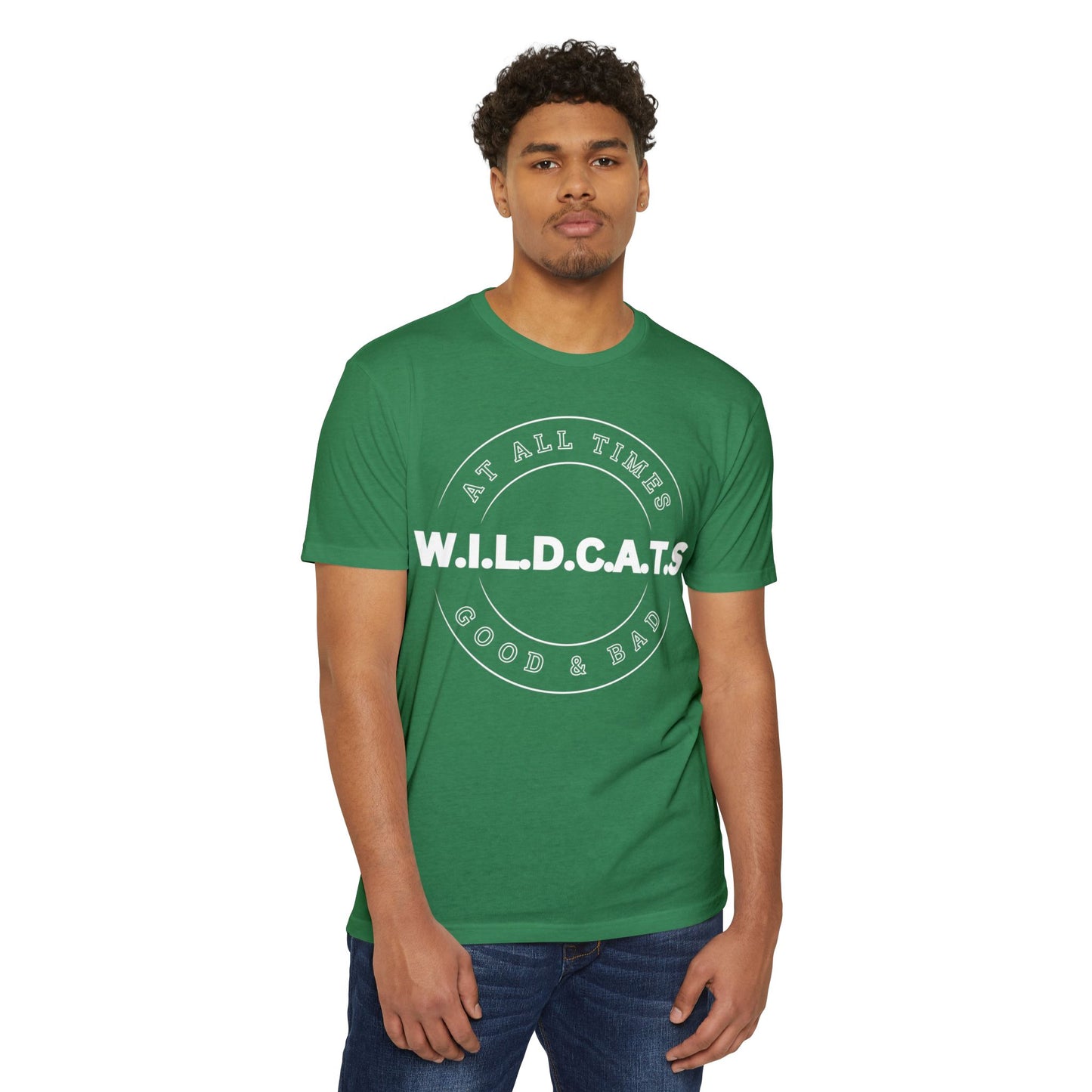 Wildcats Christian White Letters & Picture