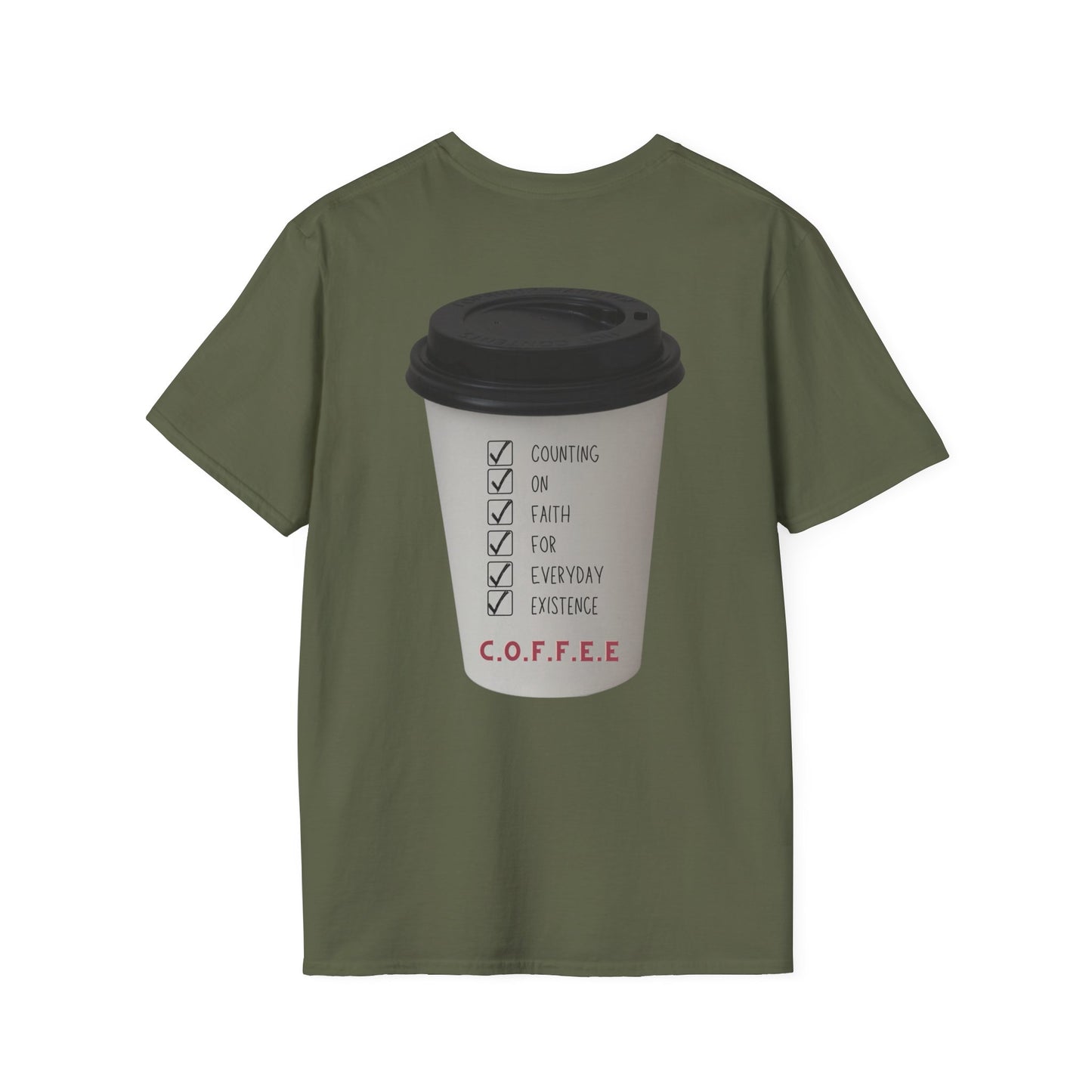 Adult Coffee Christian White Letters & Image