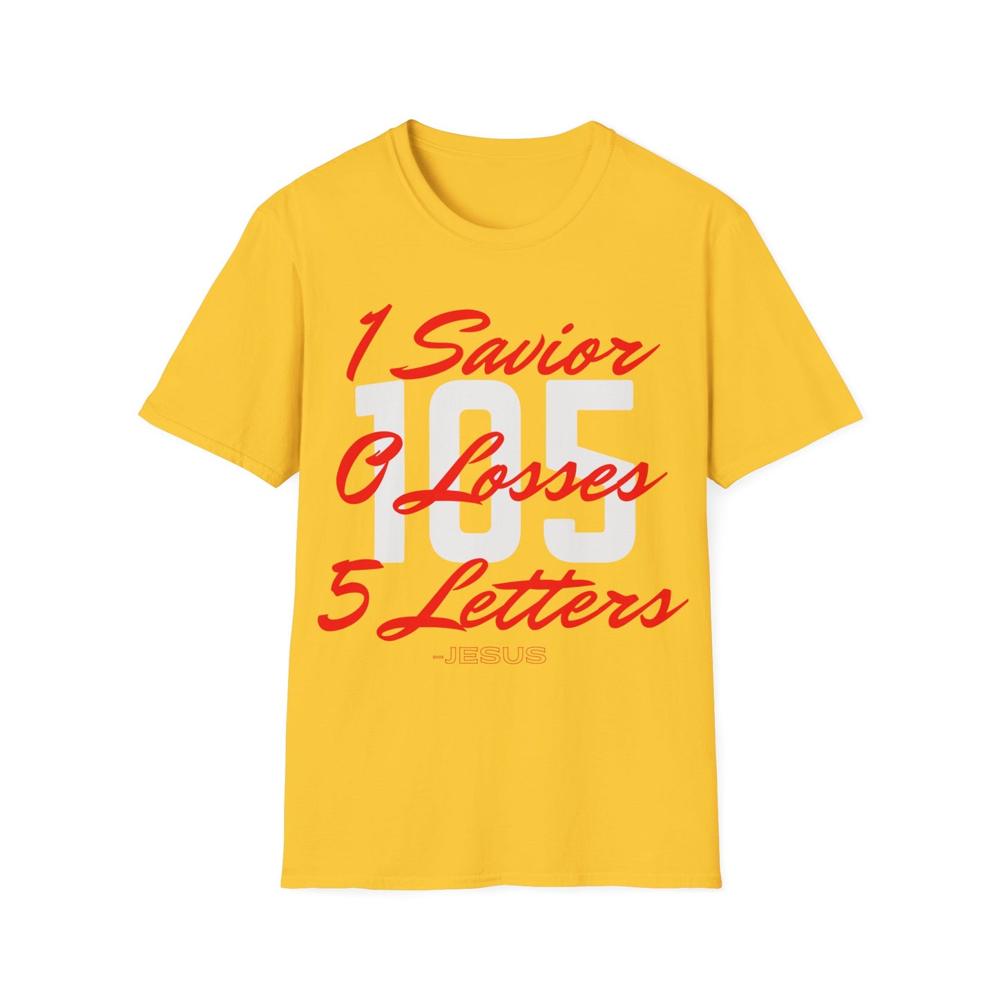 Adult 105 Christian Red and White Letters