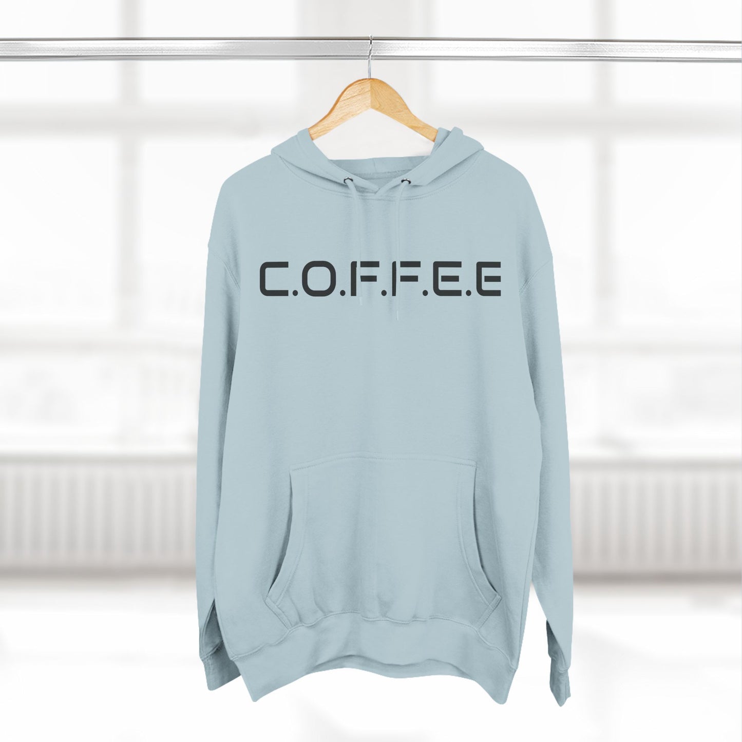 Adult Coffee Christian Black Words Only Hoodie
