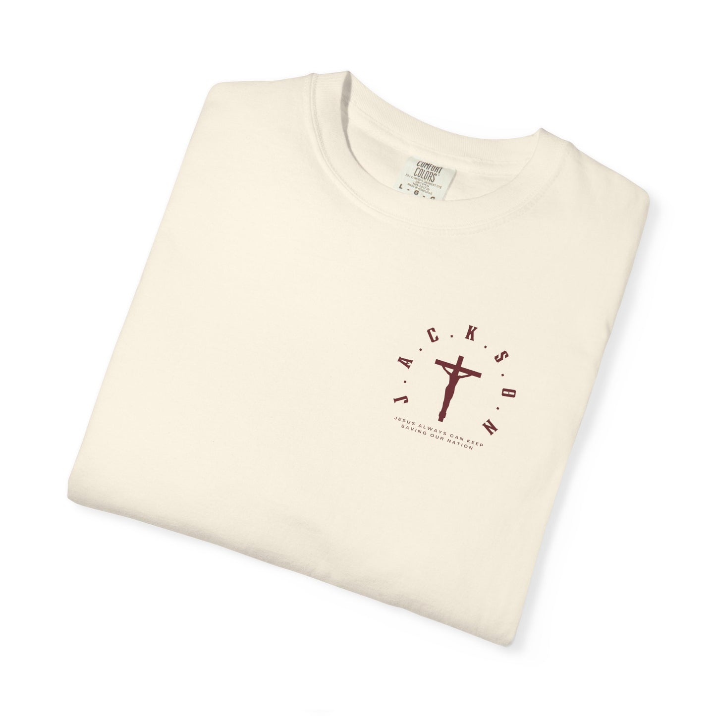 Jackson Believing Christian Marron Letters & Cross