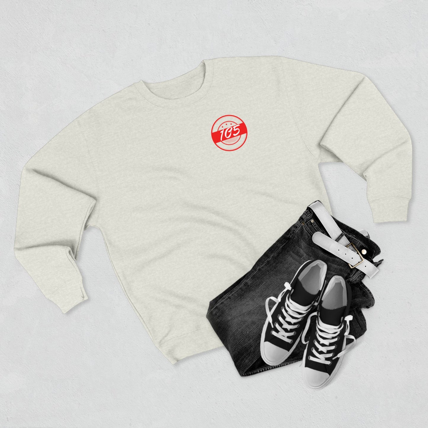 Adult 105 Christian Red and White Letters Crewneck
