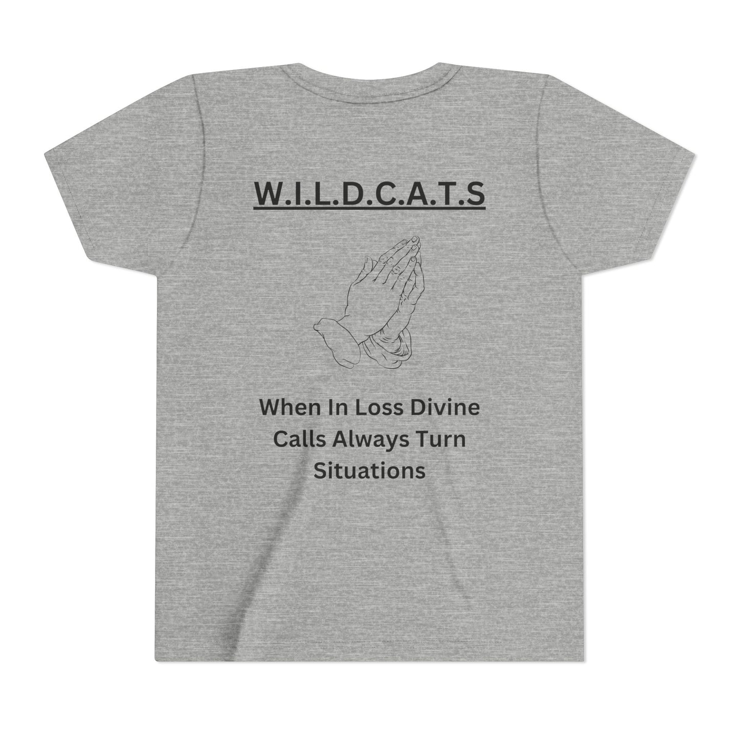 Youth Wildcats Christian Black Letters & Picture
