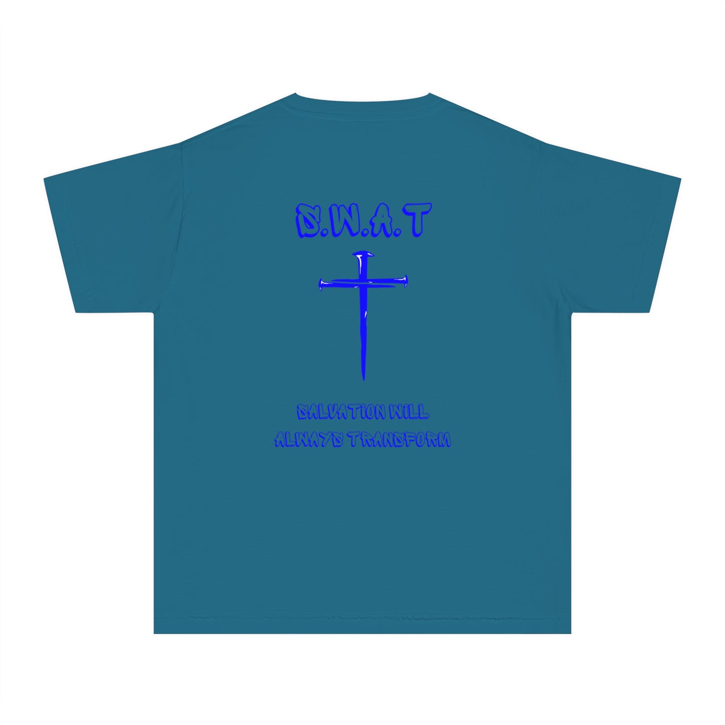 Youth Swat Christian Blue Words