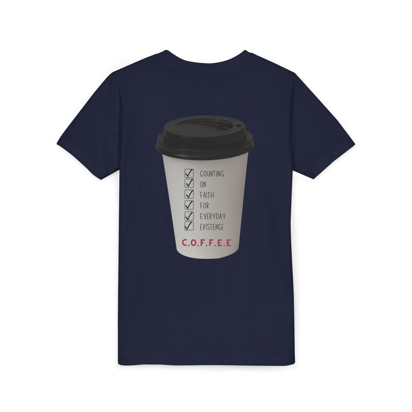 Youth Adult Coffee Christian White Letters & Image