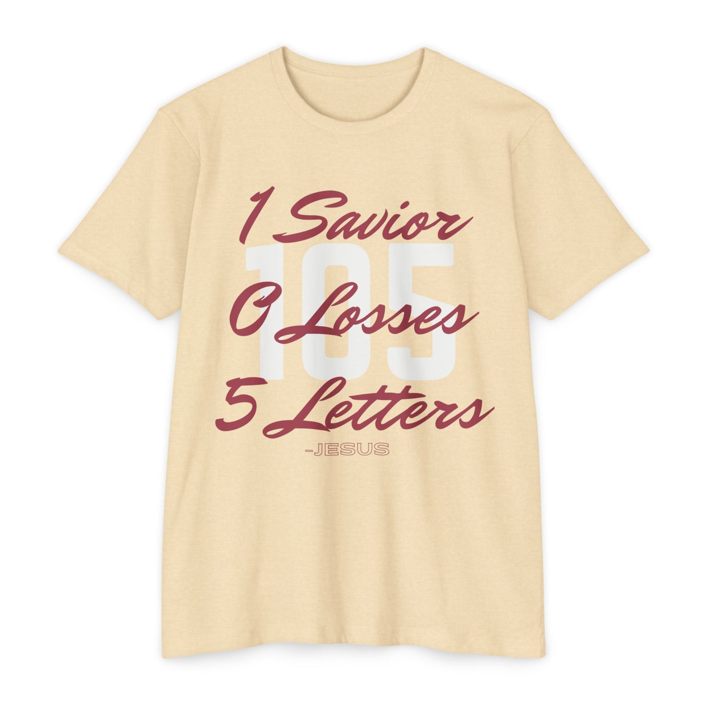 Adult 105 Christian Marron and White Letters Blended
