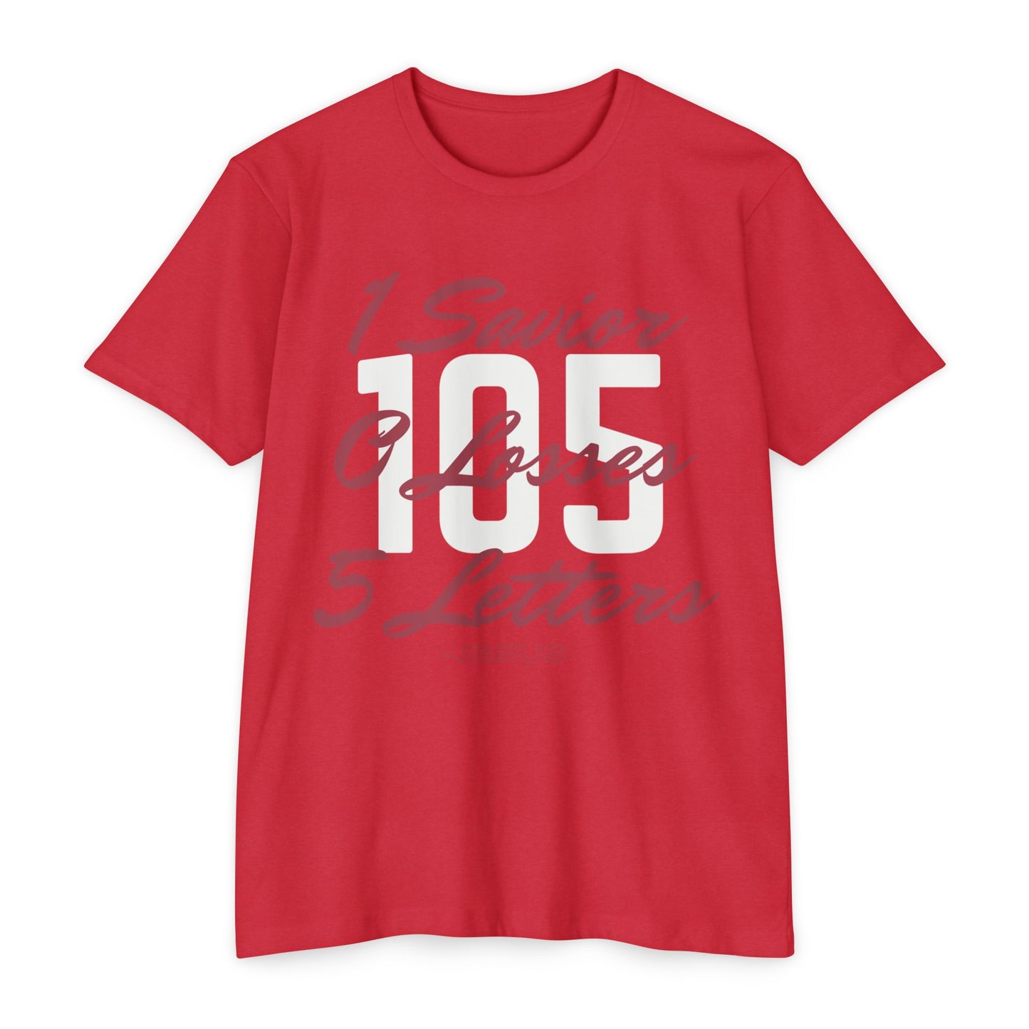 Adult 105 Christian Marron and White Letters Blended