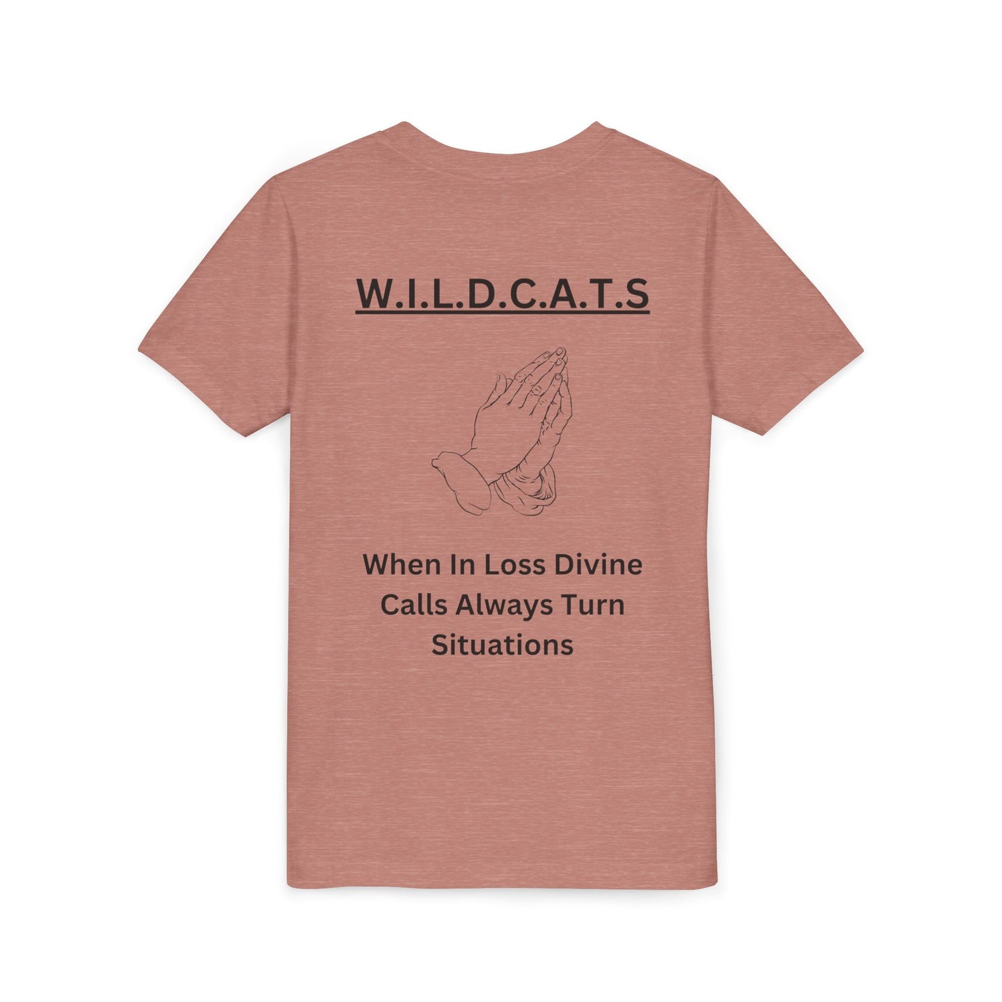 Youth Wildcats Christian Black Letters & Picture