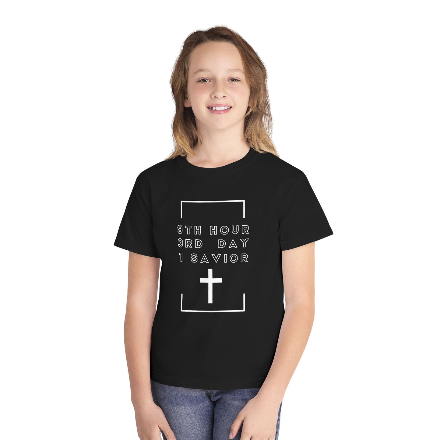Youth 931 Christian White Words Heavyweight Tee