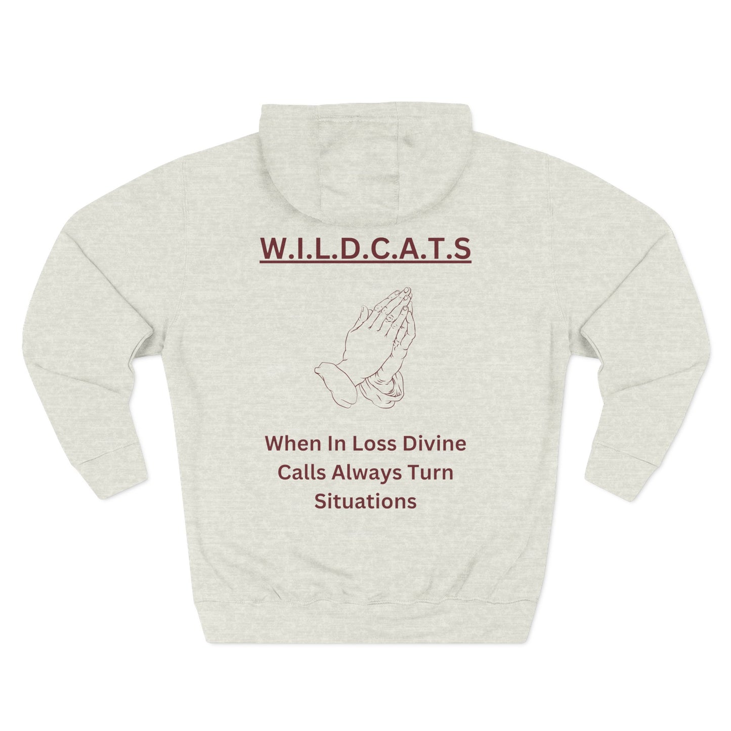 Wildcats Christian Marron Letters & Picture Hoodie