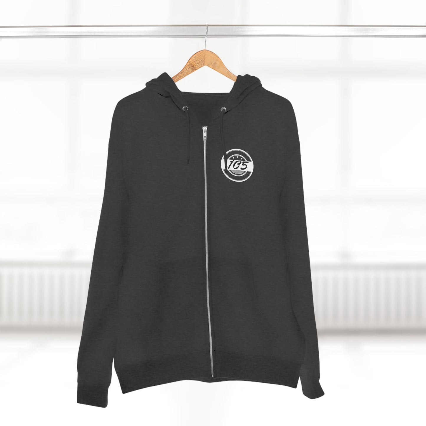 Adult 105 Christian White and Black Letters Hoodie Zipper