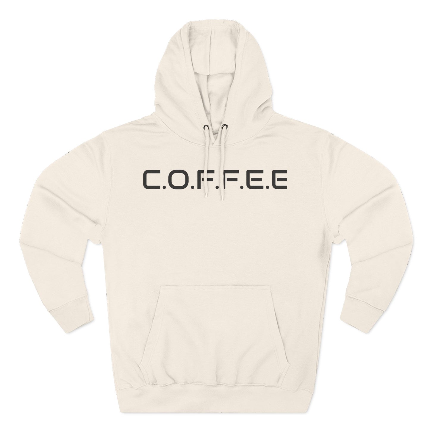 Adult Coffee Christian Black Words Only Hoodie