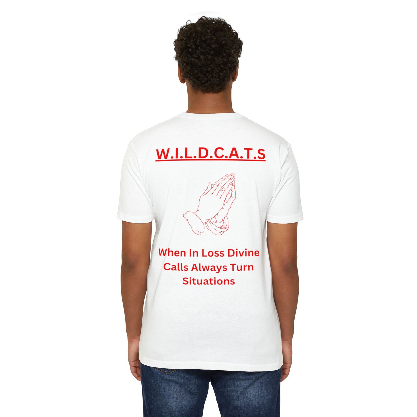 Wildcats Christian Red Letters & Picture