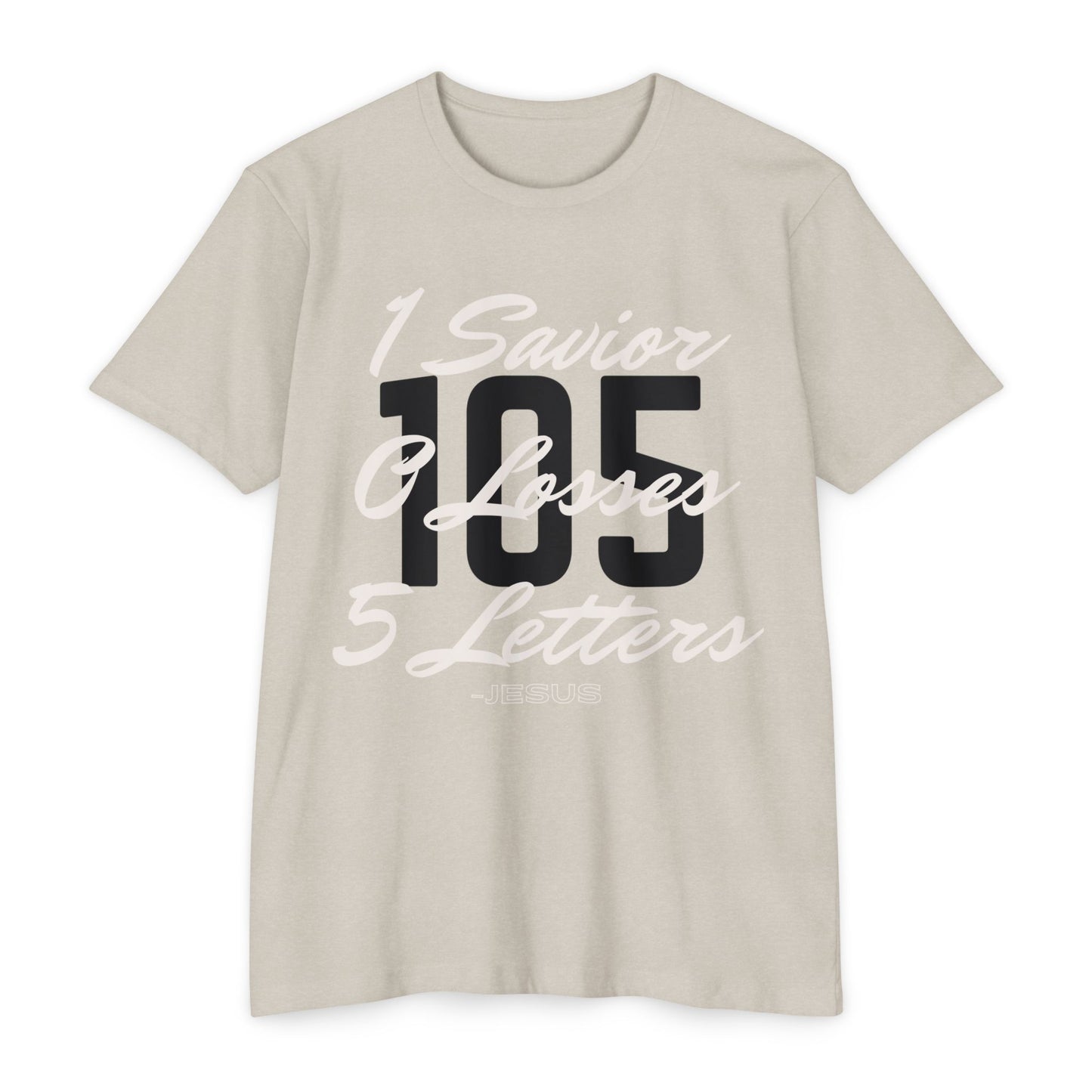 Adult 105 Christian White and Black Letters Blended