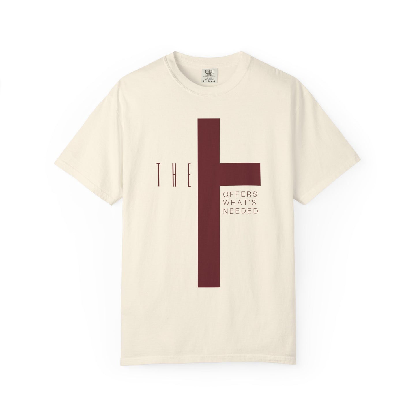 Adult T-Town Christian Marron Letters & Cross